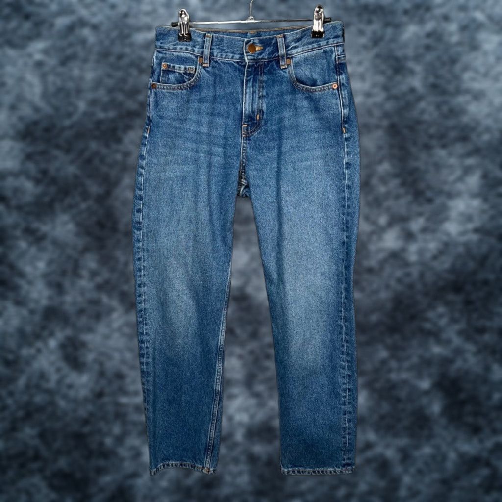 Cos COS Womens Jeans 25 Crop Mid Rise Straight Leg Blue Denim Cotton 5-Pocket Inseam 26 Straight Vintage: No Mens Womens Size 42" / US 20 - 1 Thumbnail