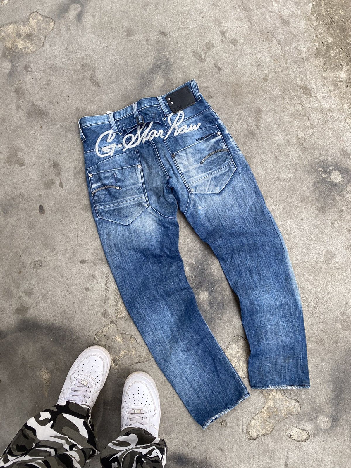 G-Star Vintage G Star Raw 3301 Embroidered Denim Jeans Size US 29 - 1 Thumbnail