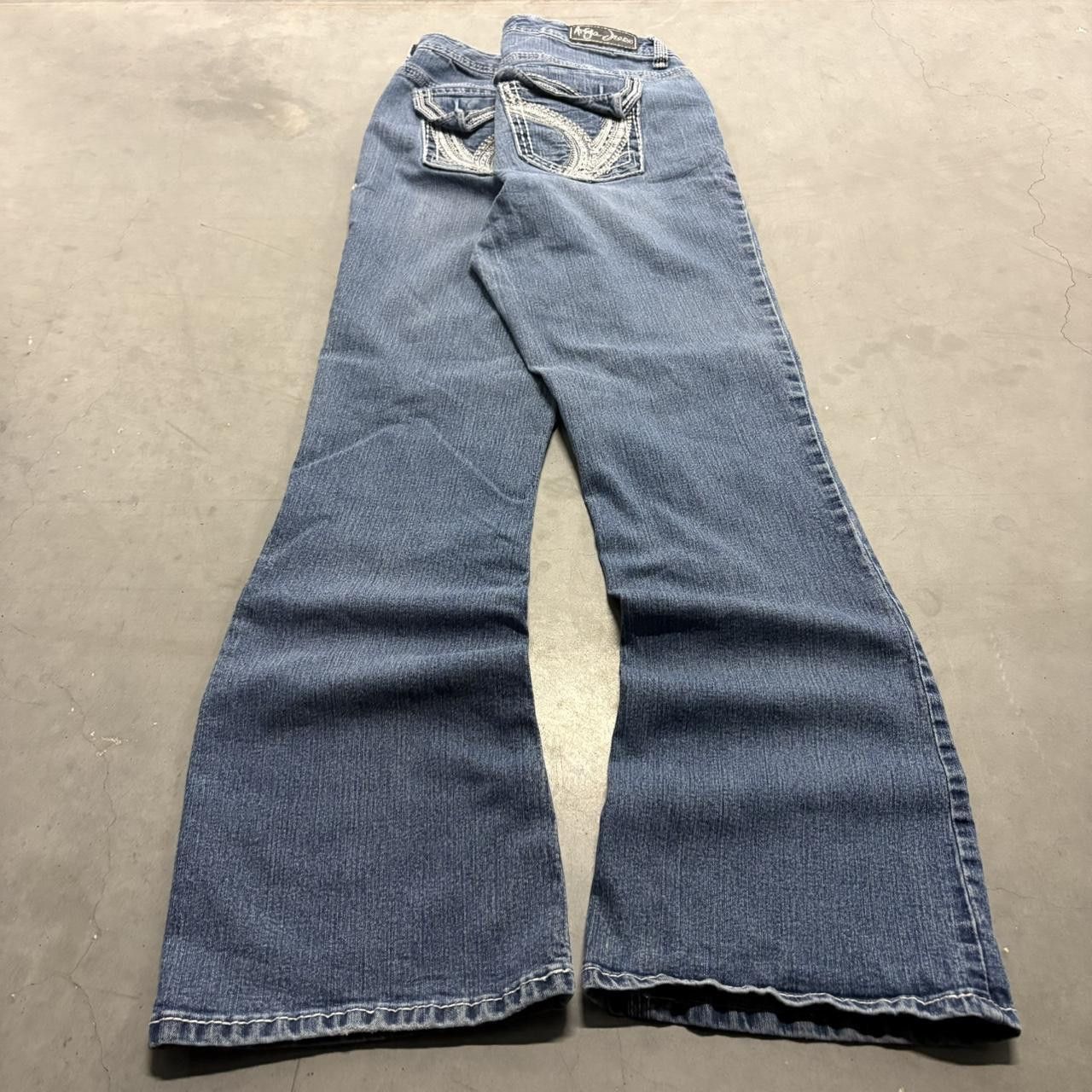Vintage Crazy Vintage Y2K/2000s Baggy Flared Streetwear Essential Medium Blue wash Denim Jeans! Size US 34 / EU 50 - 4 Thumbnail