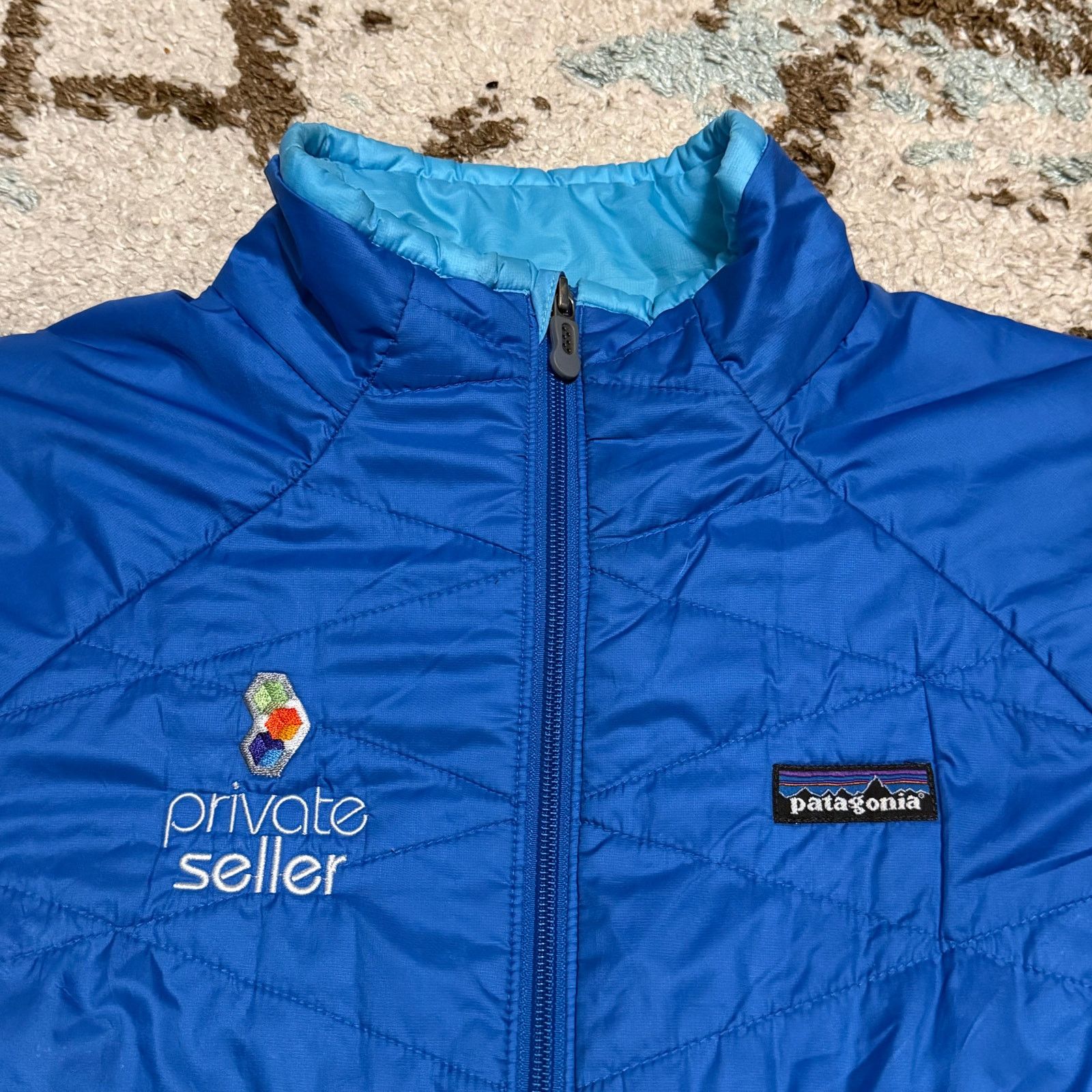 Patagonia Patagonia Womens Micro Puff Jacket Size Large Blue Size L / US 10 / IT 46 - 3 Thumbnail