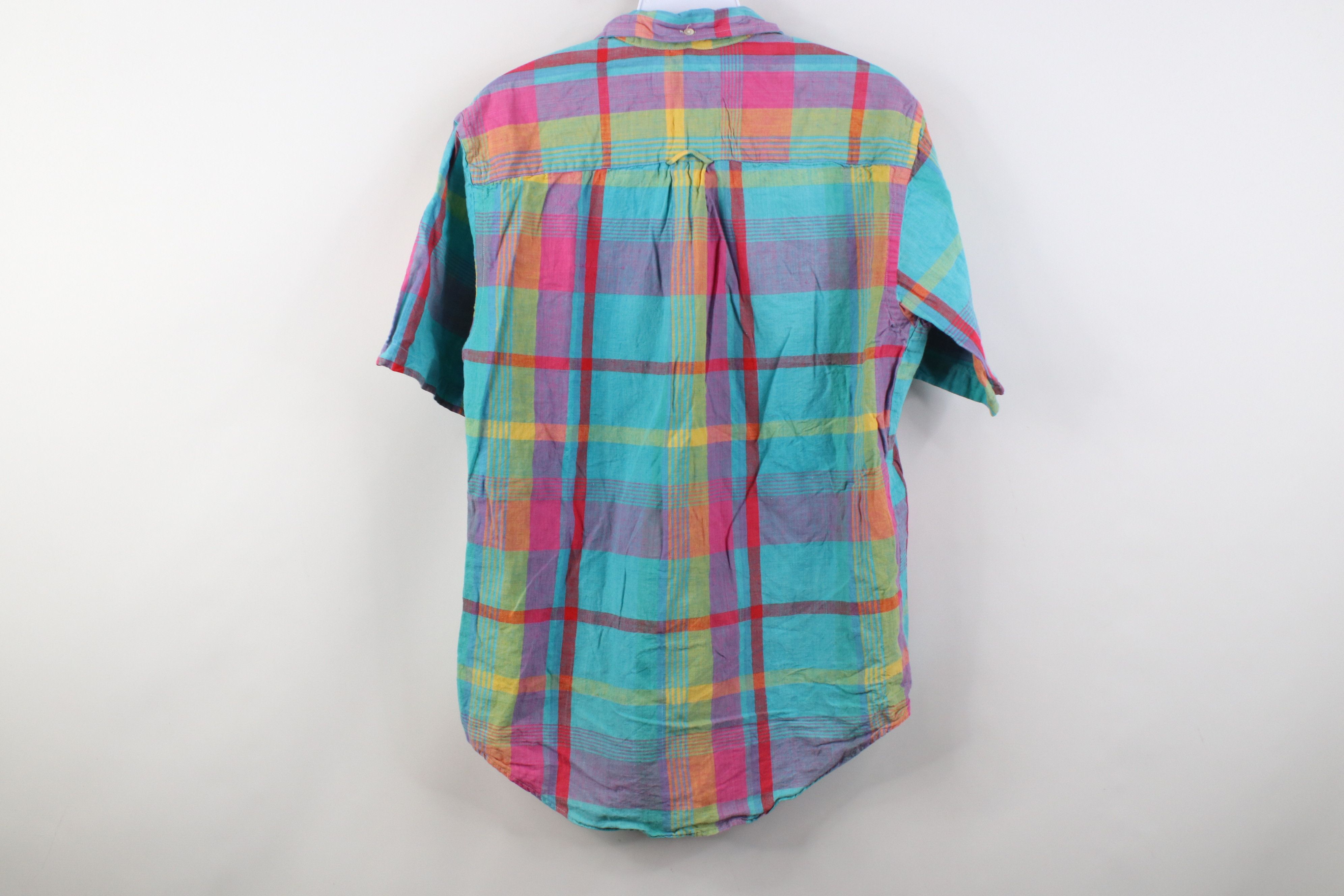 Vintage Vintage 90s Streetwear Madras Plaid Button Down Shirt Size US M / EU 48-50 / 2 - 10 Thumbnail