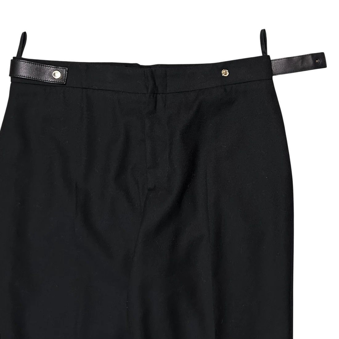 Gucci Gucci by Tom Ford Leather Waist Cashmere Trousers - 90s Size US 30 / EU 46 - 6 Thumbnail