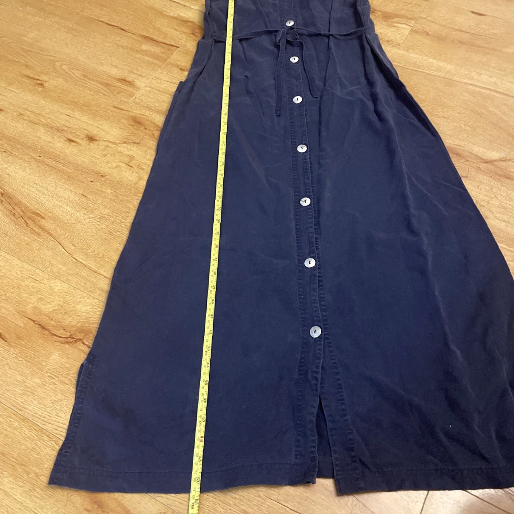 Vintage VINTAGE David Dart Maxi Shirt Dress Long Blue Pocket Button Up Back Modest Y2K Boho Shirt Dress Womens M Blue Bohemian Vestment Size M / US 6-8 / IT 42-44 - 3 Thumbnail