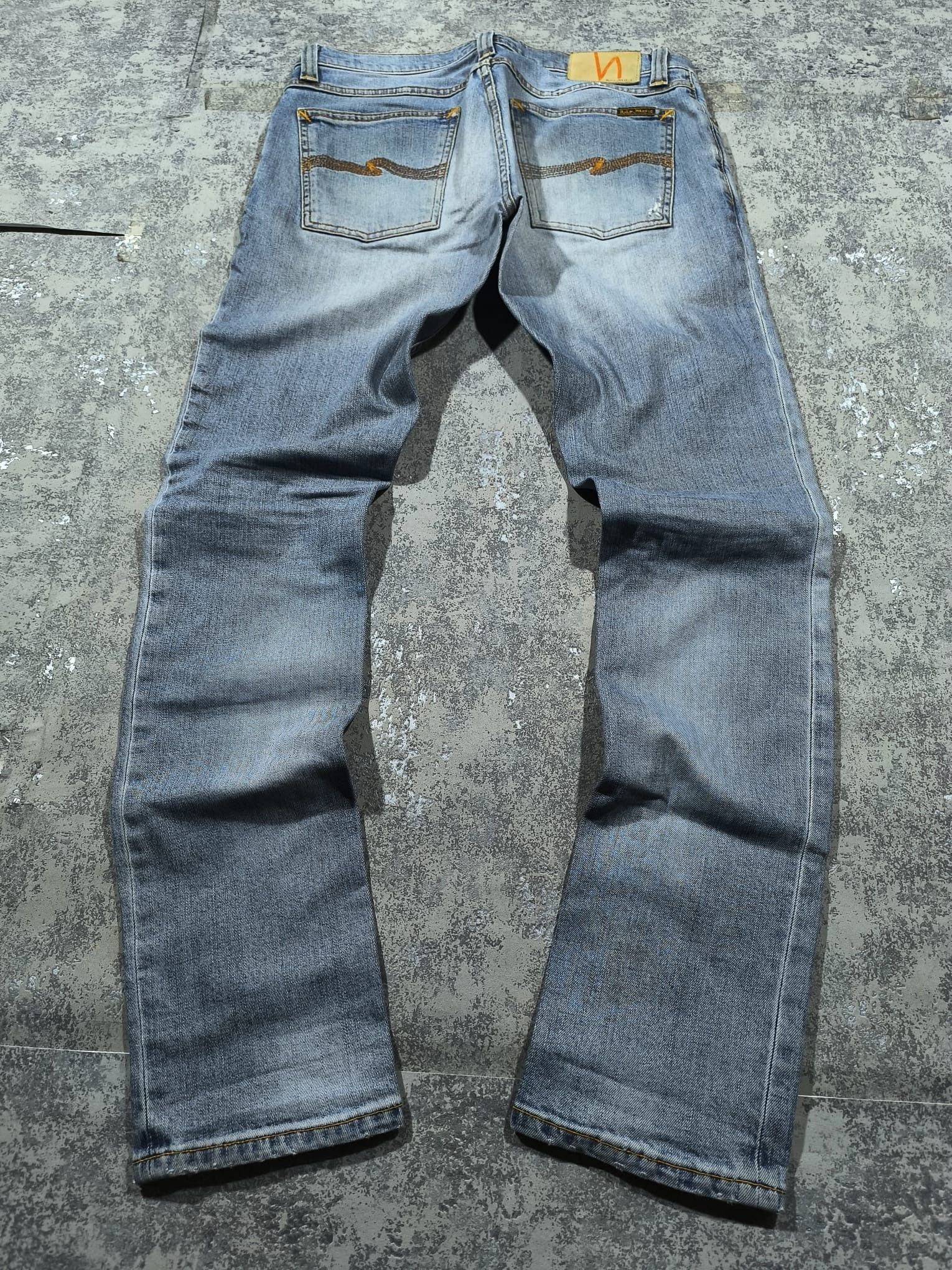 Nudie Jeans Nudie Jeans Tight Long John Blue Grey Denim Jeans Size US 33 - 3 Thumbnail