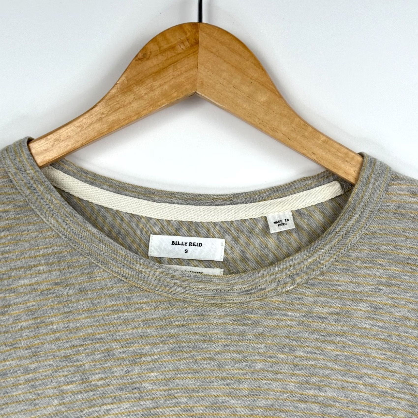 Billy Reid Billy Reid Womens Small Cotton Cashmere Pullover Long Sleeve Striped Knit Crew Neck Sweater Regular Fit Gray 3-Season Vintage? No Size S / US 4 / IT 40 - 3 Thumbnail