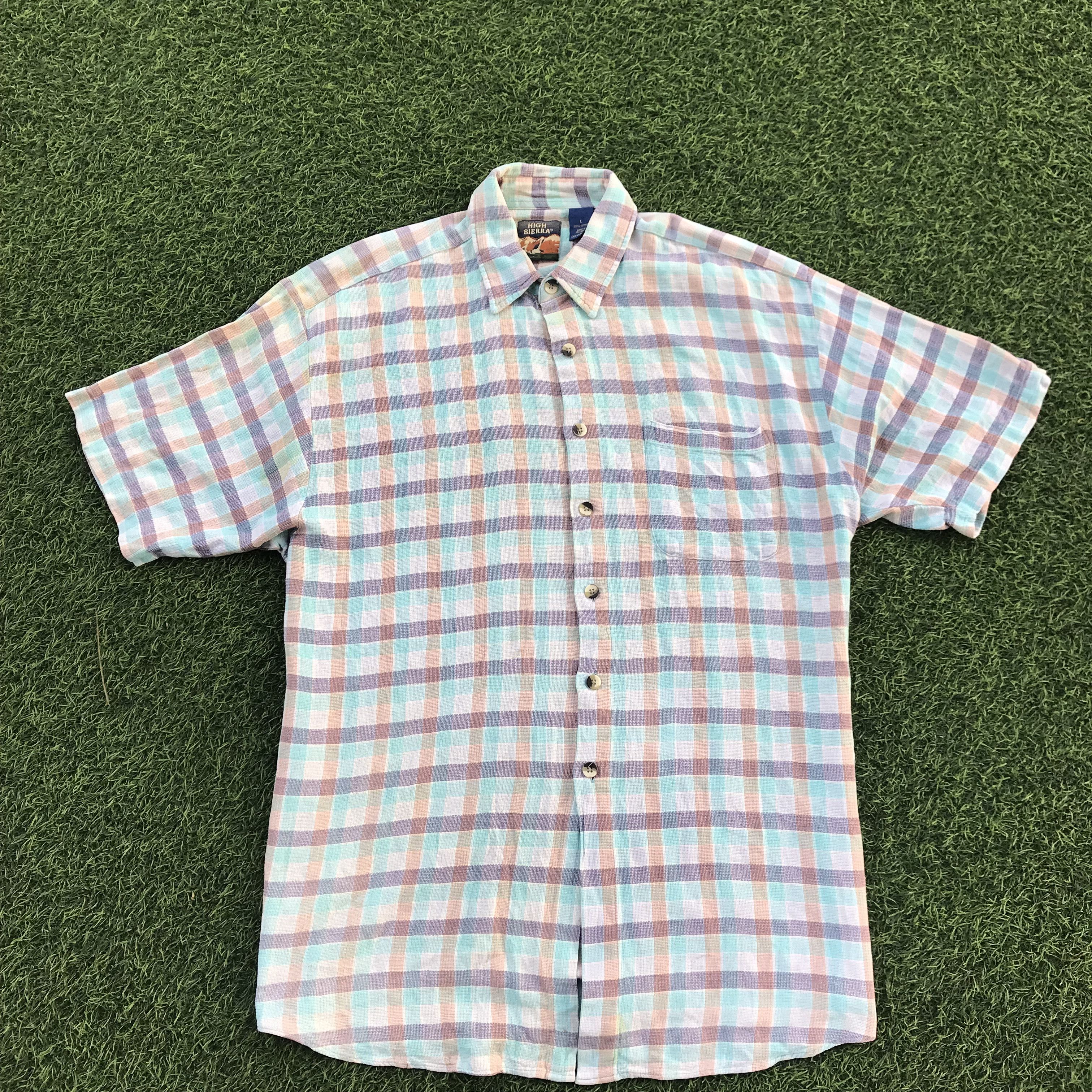 High Sierra × Sierra Designs High Sierra Button Up outdoor mountain casual Shirt short Size US L / EU 52-54 / 3 - 10 Thumbnail