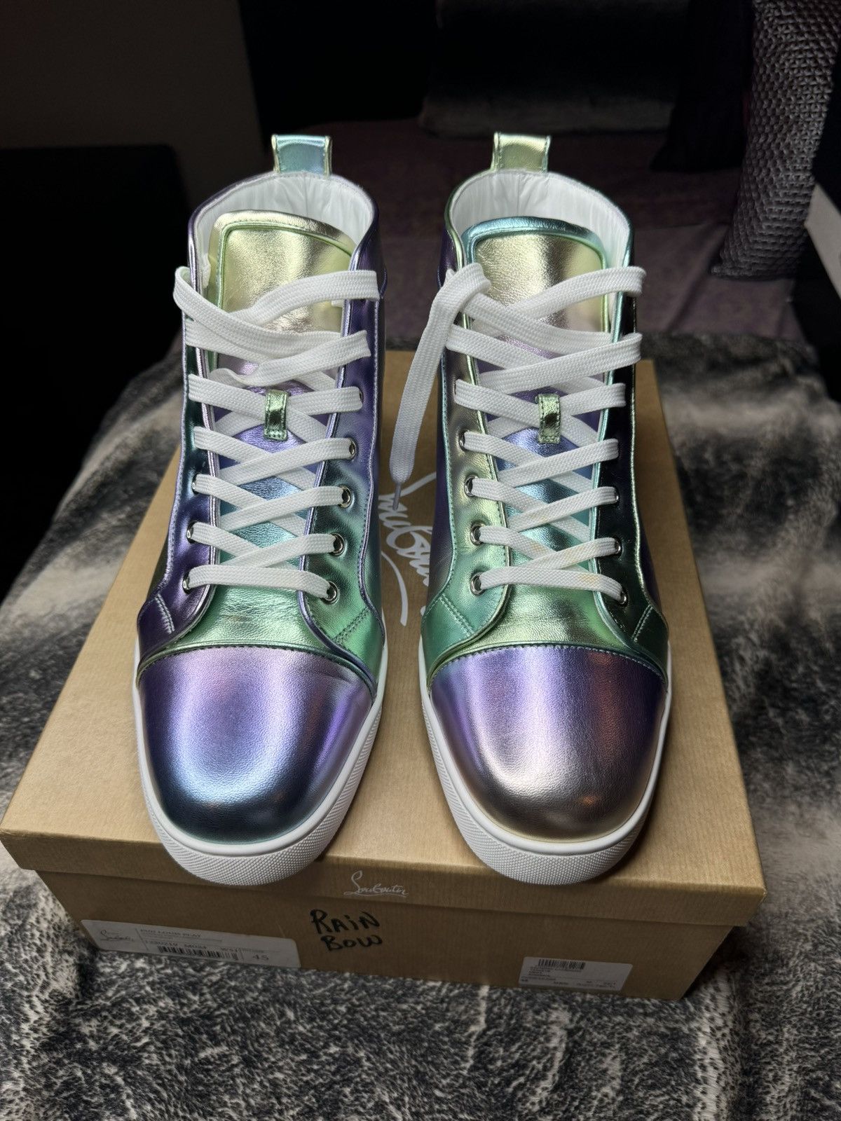 Christian Louboutin Christian Louboutin Flat Nappa Laminata Licorne Size US 12 / EU 45 - 11 Thumbnail