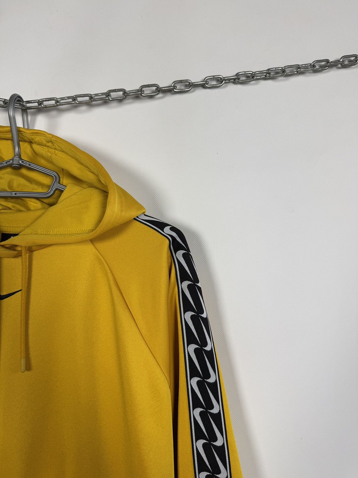 Nike Nike Tape Poly Over The Head Hoodie Swoosh Logo Yellow Small Size S / US 4 / IT 40 - 2 Thumbnail