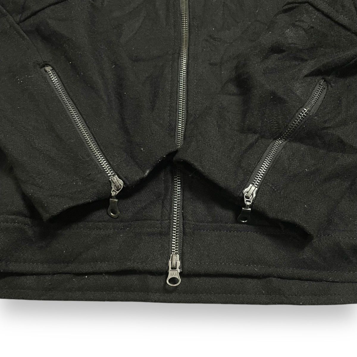 If Six Was Nine 🇯🇵 NYLAUS MULTIPOCKET PUNK GOTHIC ZIPPER WOOL JACKET Size US XL / EU 56 / 4 - 4 Thumbnail