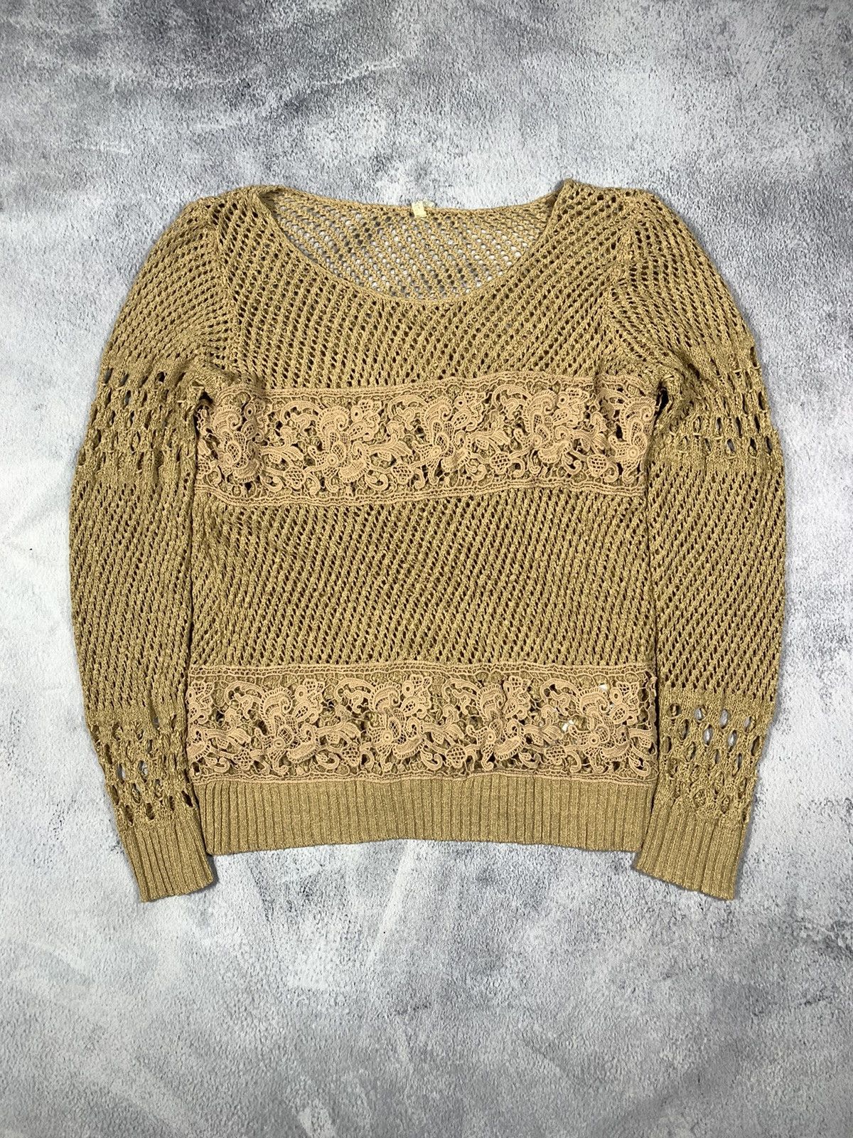20471120 × Japanese Brand Vintage Guess mesh long sleeve opium gothic size S Size S / US 4 / IT 40 - 1 Thumbnail