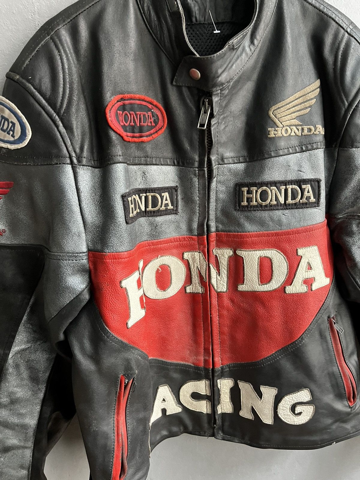 Vintage Honda Racing CBR Leather Jacket RARE ALL BLACK Size US M / EU 48-50 / 2 - 6 Thumbnail