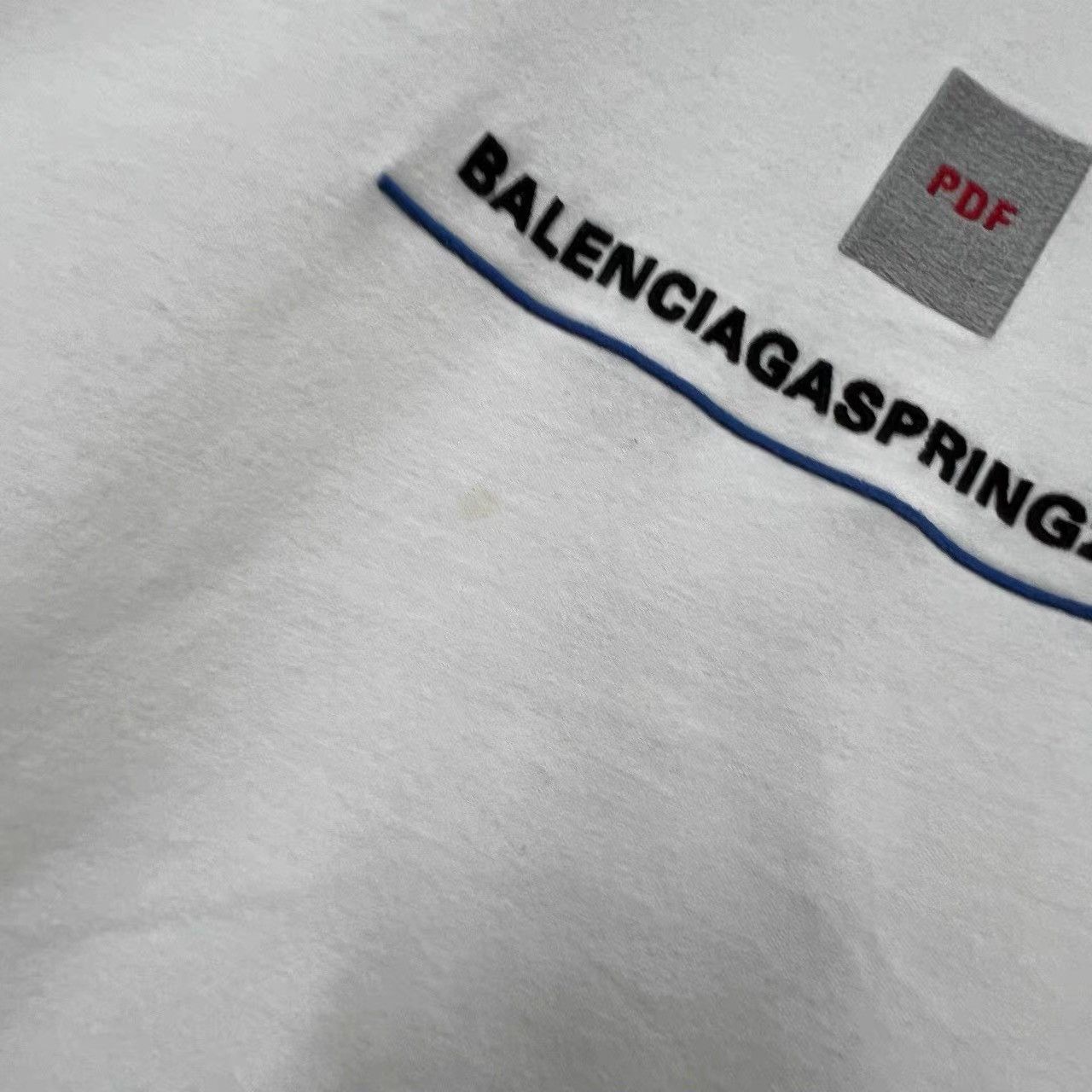 Balenciaga Balenciaga White Letter Logo Print Short Sleeve K28 Size US S / EU 44-46 / 1 - 5 Thumbnail