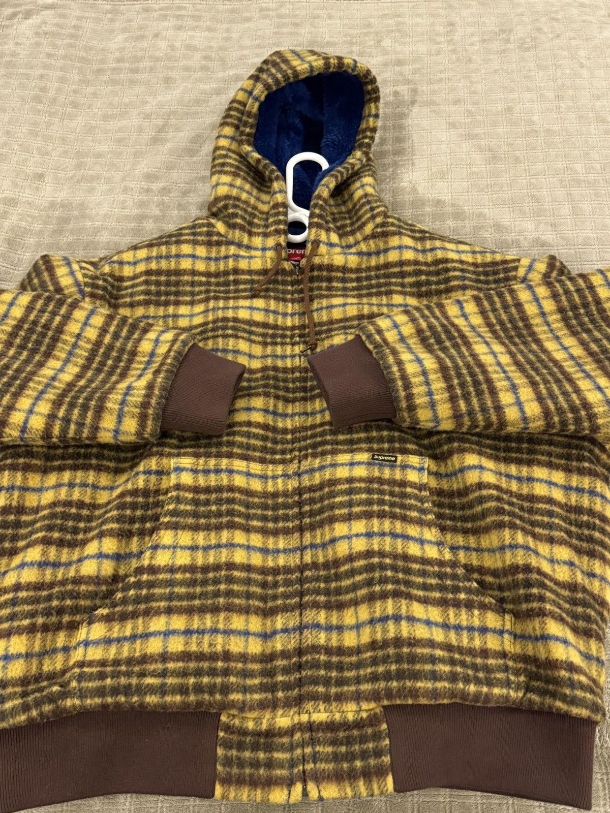 Supreme Supreme Plaid Wool Hooded Work Jacket | Grailed