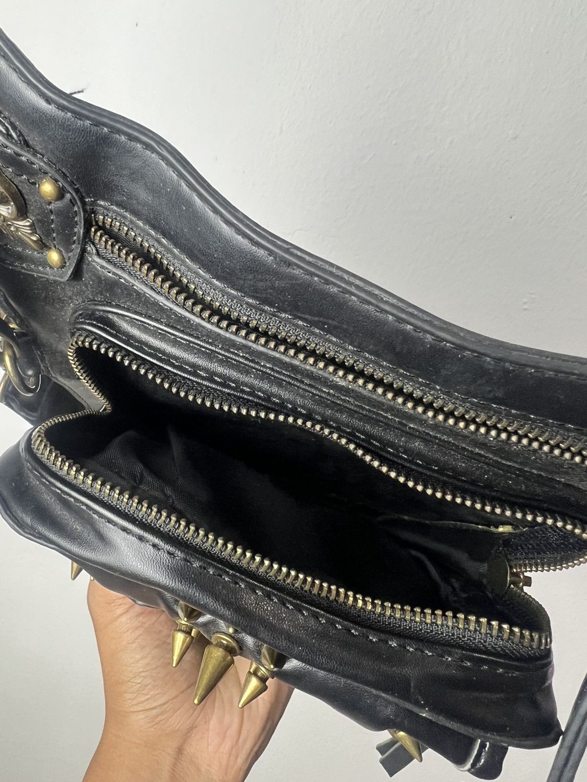 KMRii Steampunk Studded KMRii Style Leather Shoulder Bag Size ONE SIZE - 14 Thumbnail