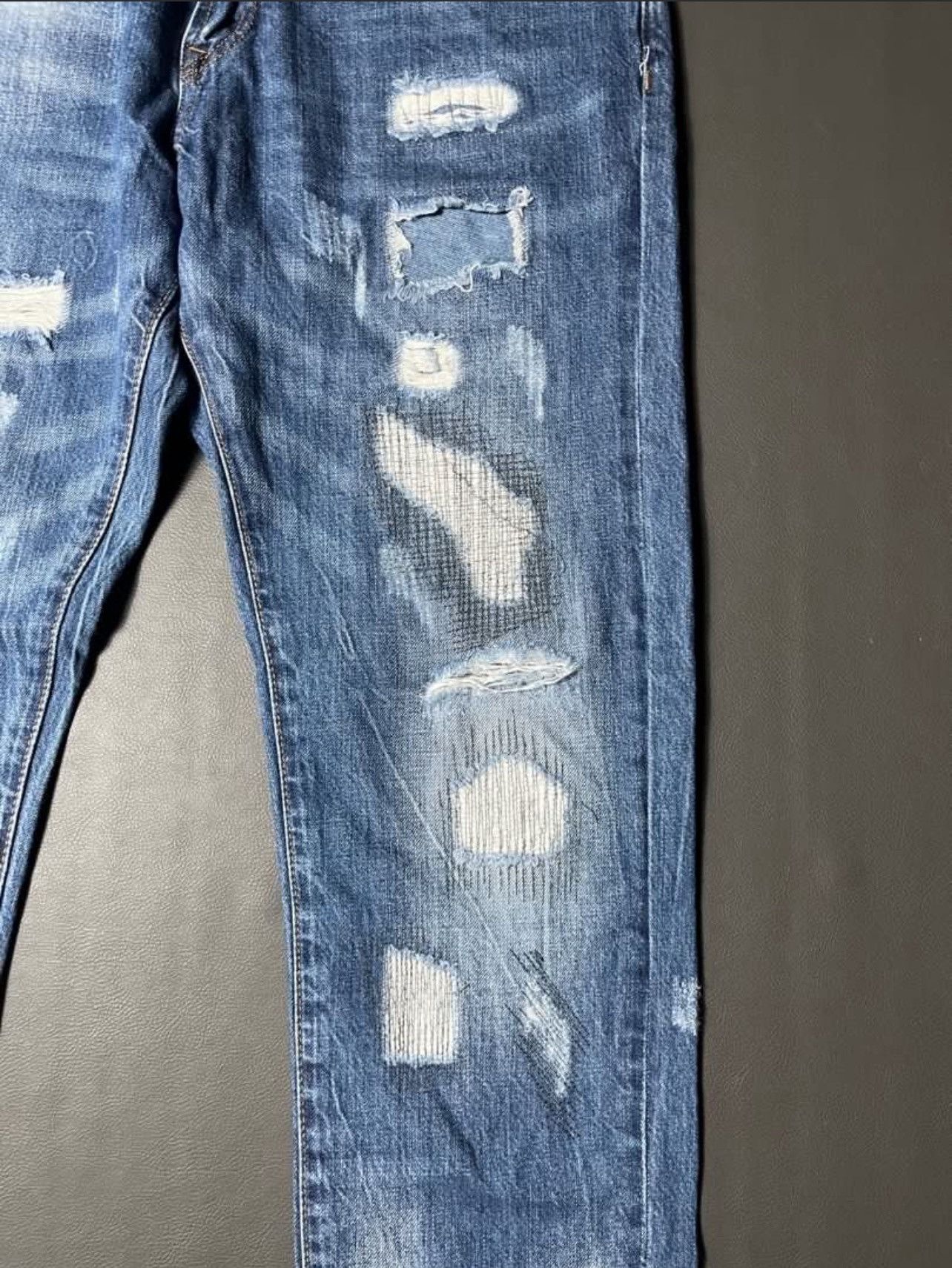 RRL Ralph Lauren RRL Patchwork Jeans Size US 34 / EU 50 - 6 Thumbnail