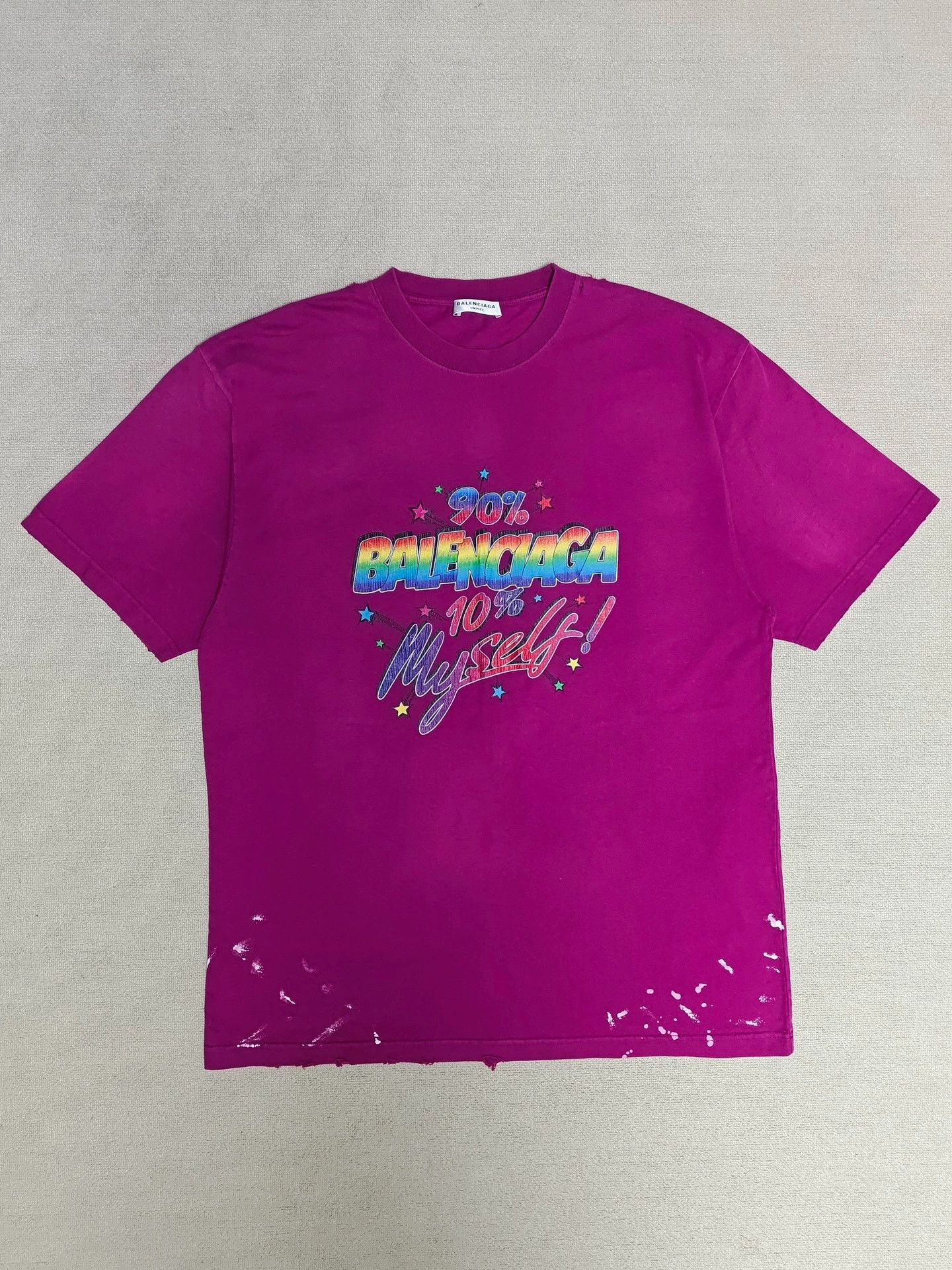 Balenciaga Balenciaga graffiti letters washed with sleeved T-shirt -DMC Size US M / EU 48-50 / 2 - 1 Thumbnail
