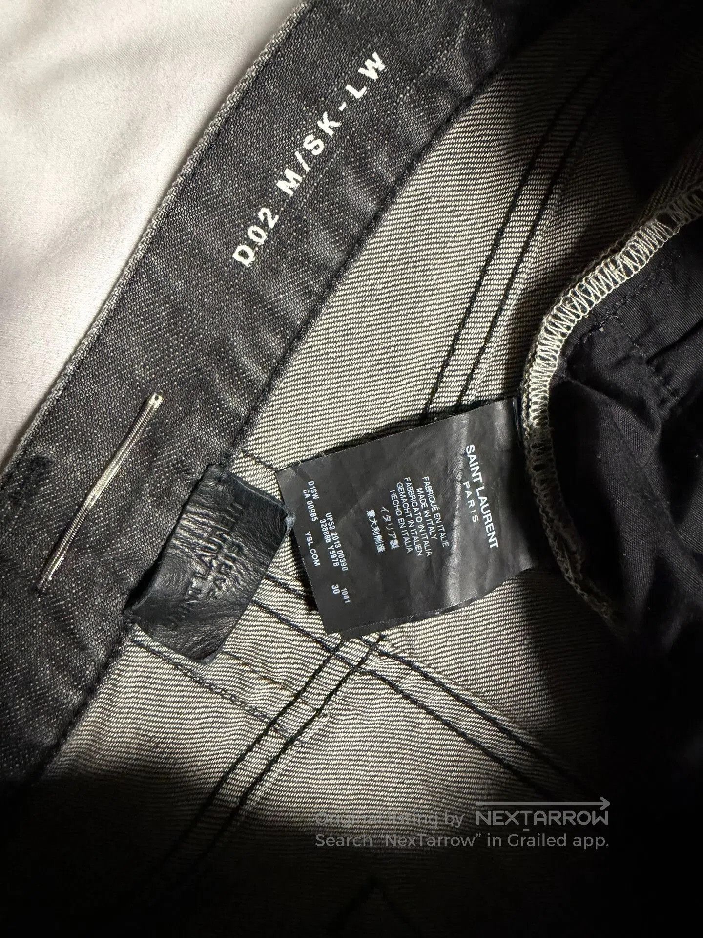 Saint Laurent Paris Saint Laurent Gray Distressed Denim Pants. Size US 30 / EU 46 - 3 Thumbnail