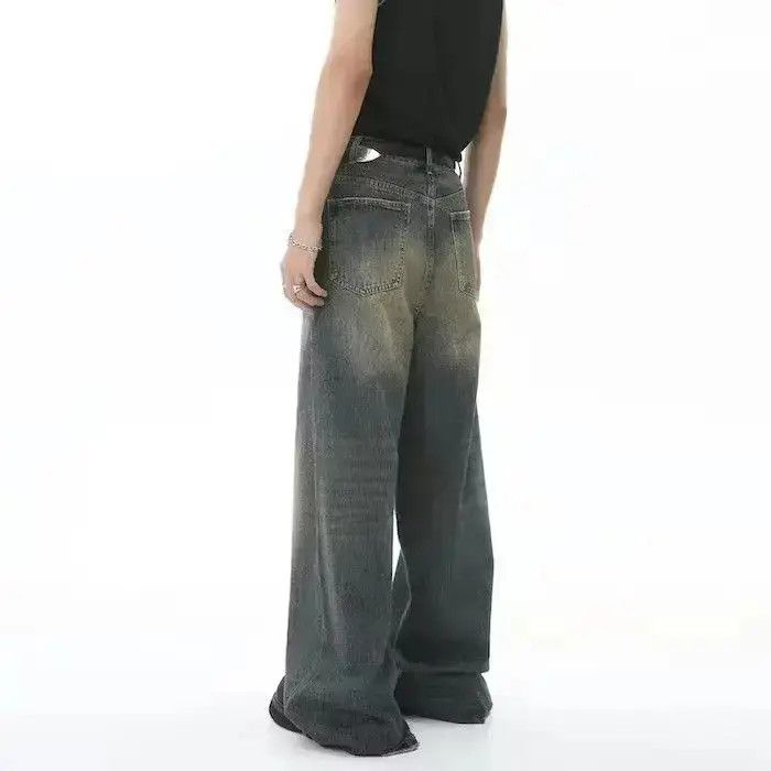 Japanese Brand × Jean Vintage Distressed Loose Wide Leg Mopping Jeans Size US 32 / EU 48 - 4 Thumbnail