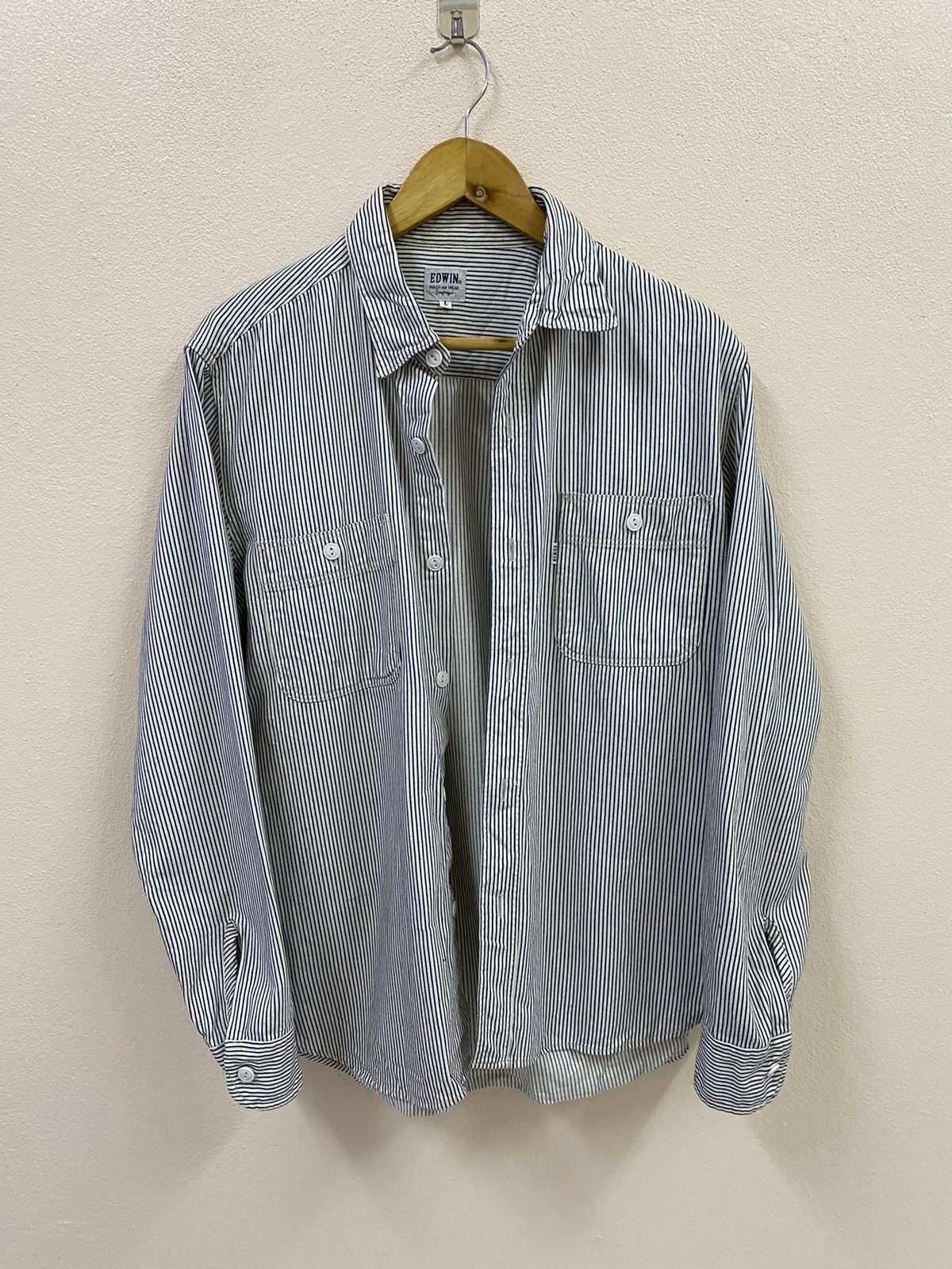 Edwin × Vintage Edwin Shirt Button Up Size US L / EU 52-54 / 3 - 1 Thumbnail