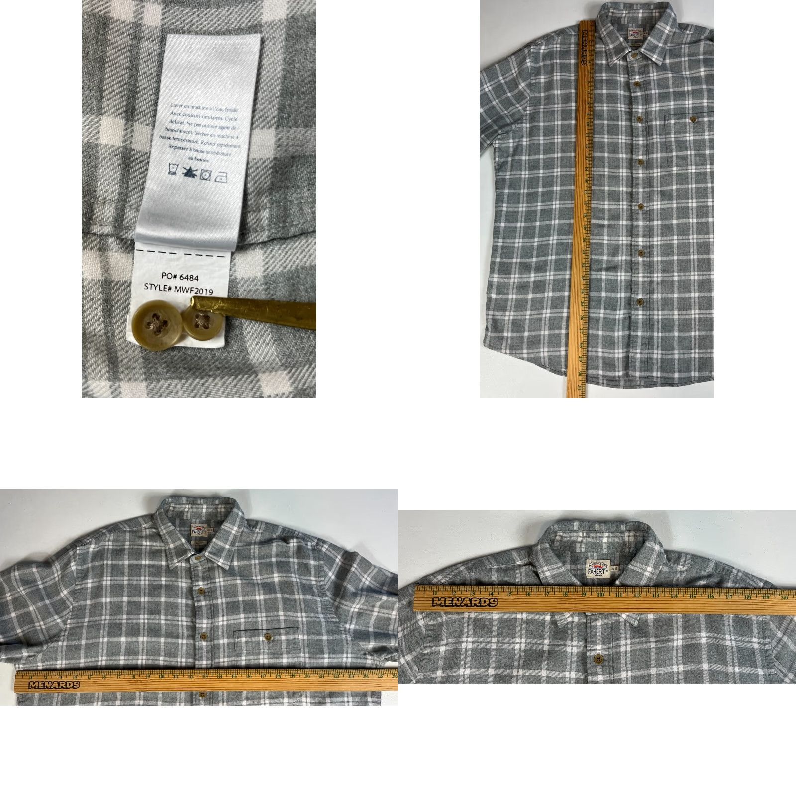 Faherty VINTAGE Faherty Button-Up Plaid Flannel Shirt XL Gray Cotton Organic Sz XL Men’s Button-Up Long Sleeve Pockets Classic Outdoor Size US XL / EU 56 / 4 - 8 Thumbnail