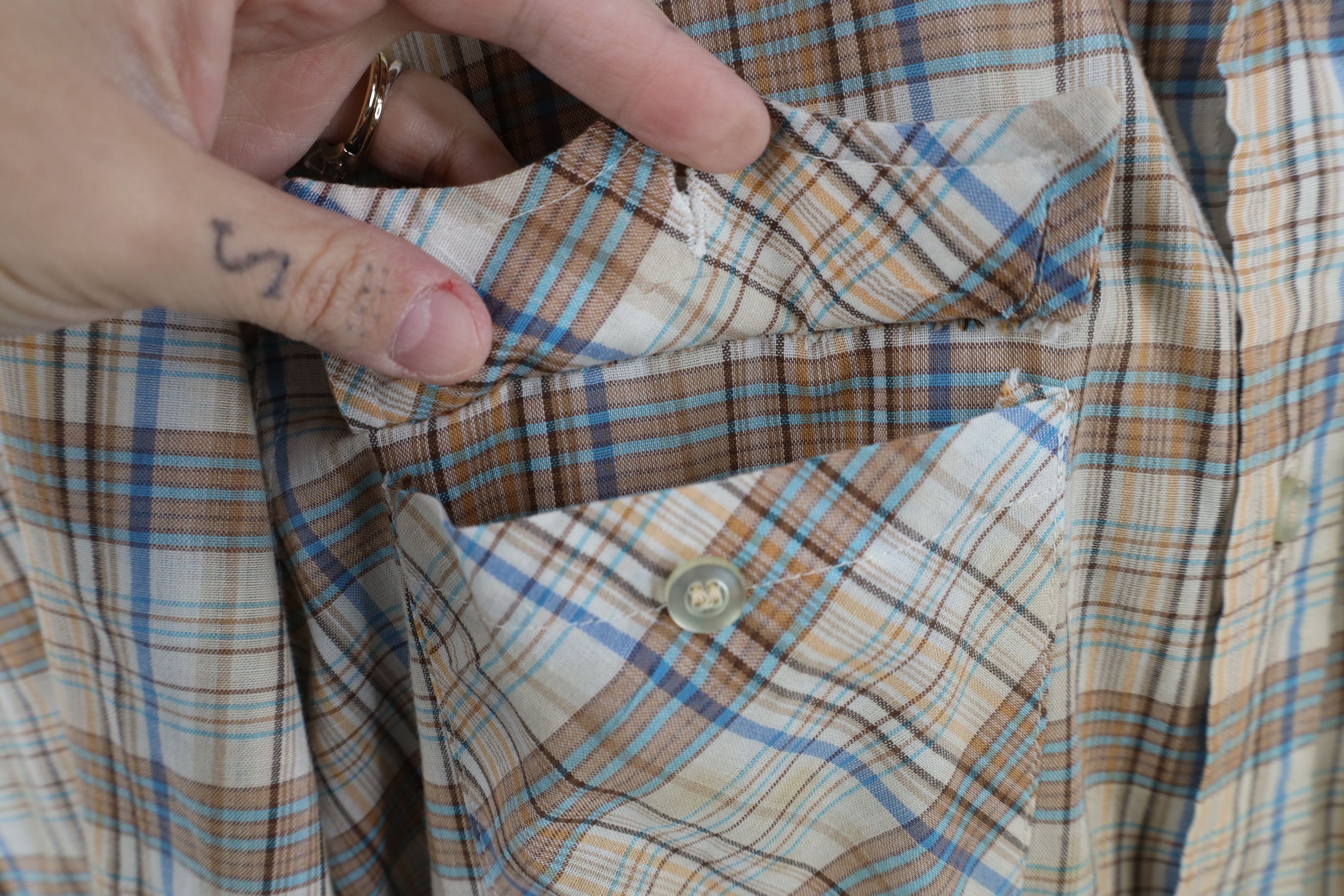 Levi's Vintage 70s Levis Western Cowboy Button Shirt Plaid USA Size US L / EU 52-54 / 3 - 7 Thumbnail