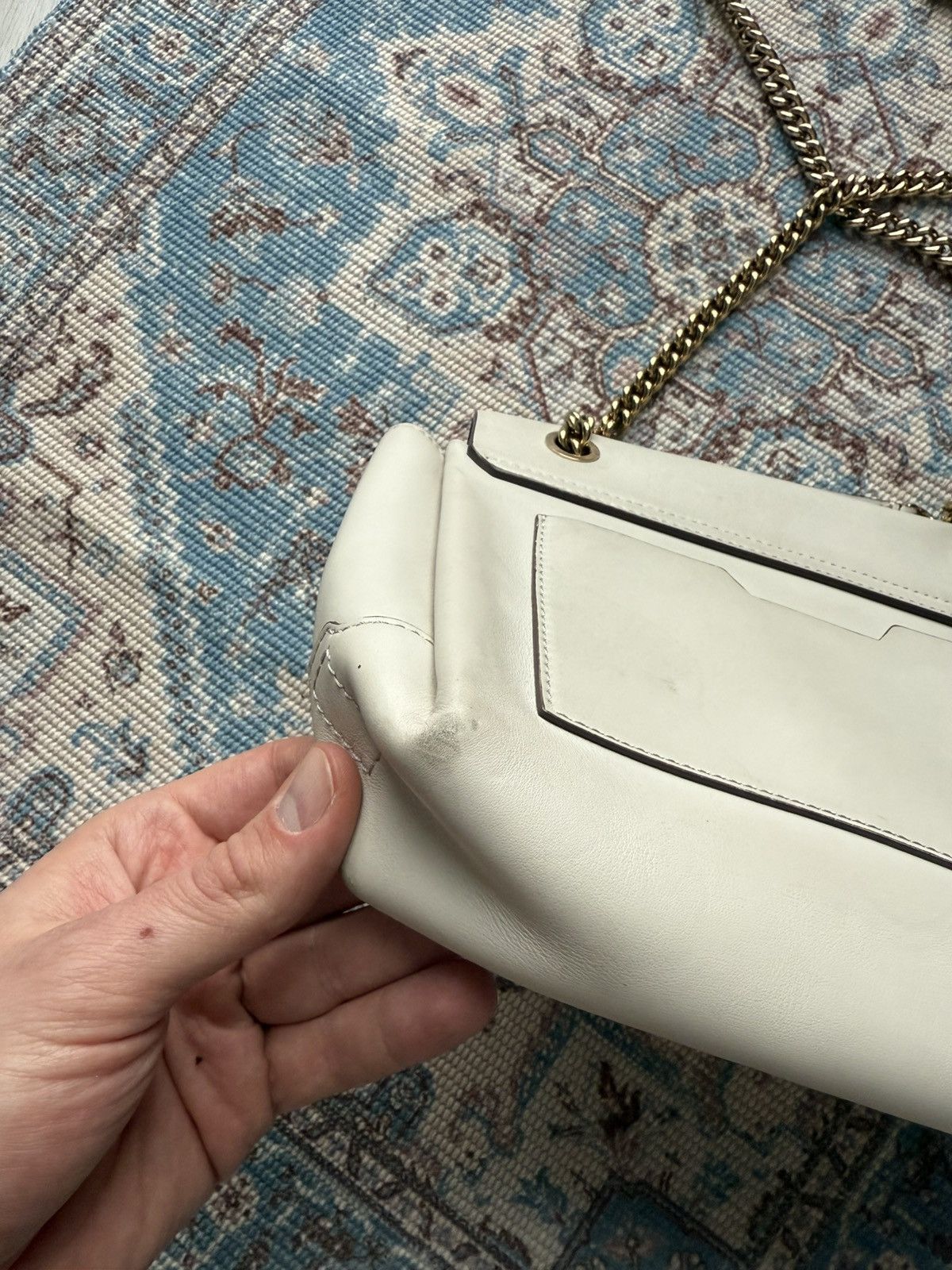 Anya Hindmarch Anya Hindmarch Smile White Leather Shoulder Bag Size ONE SIZE - 20 Thumbnail