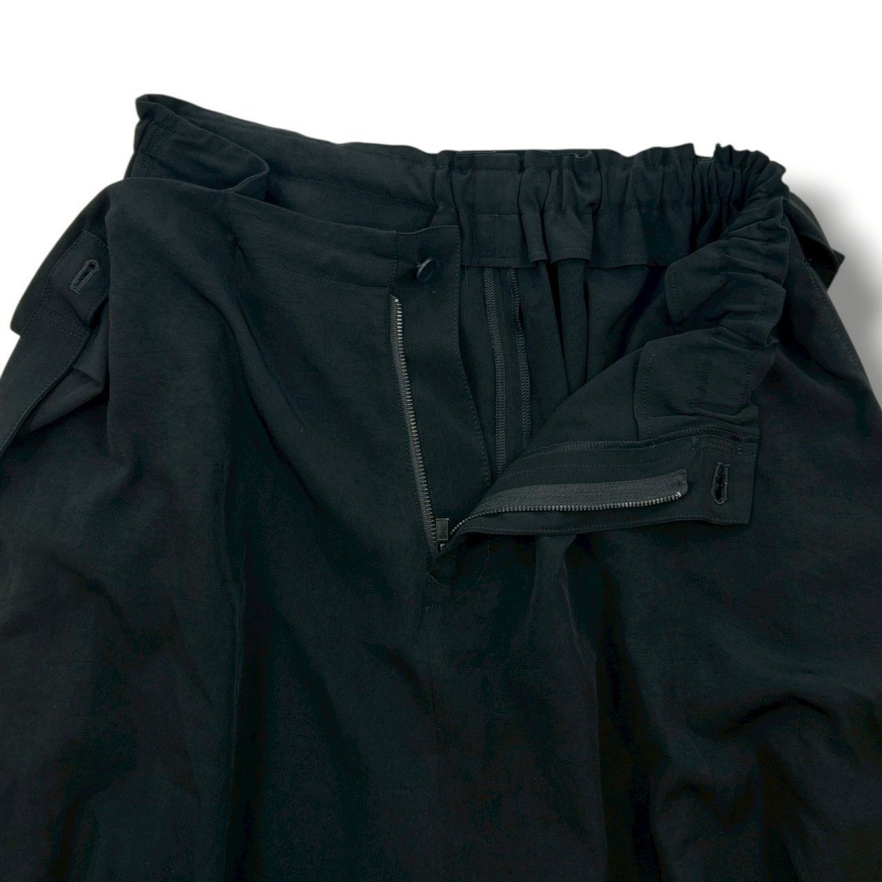 Yohji Yamamoto Yohji Yamamoto - Ta/TUXEDO DE CHINE WRAP SKIRT Wide PANTS Size 26" / US 2 / IT 38 - 5 Thumbnail