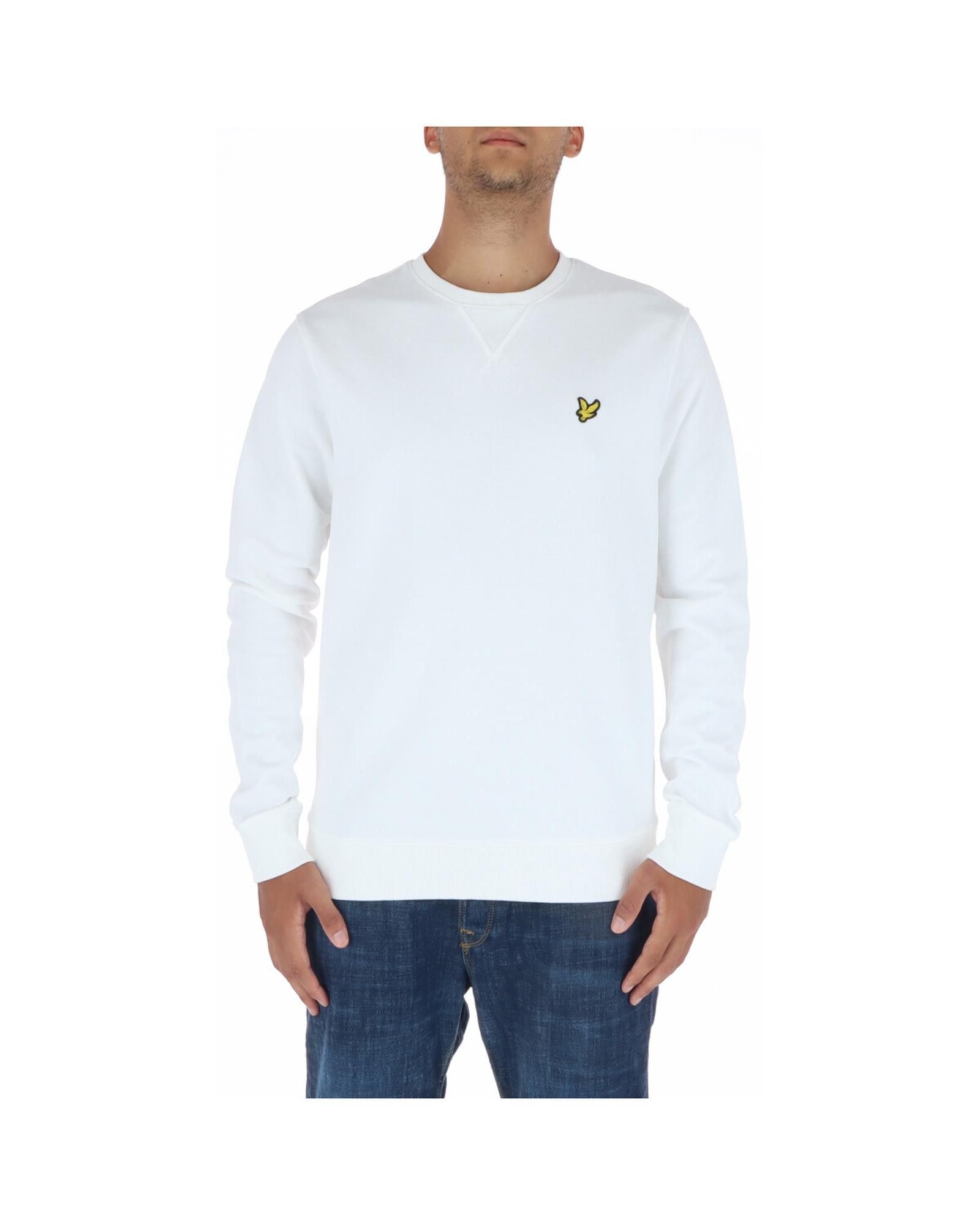 Image of Lyle Scott Printed Long Sleeve Sweatshirt in White, Men's (Size XL)