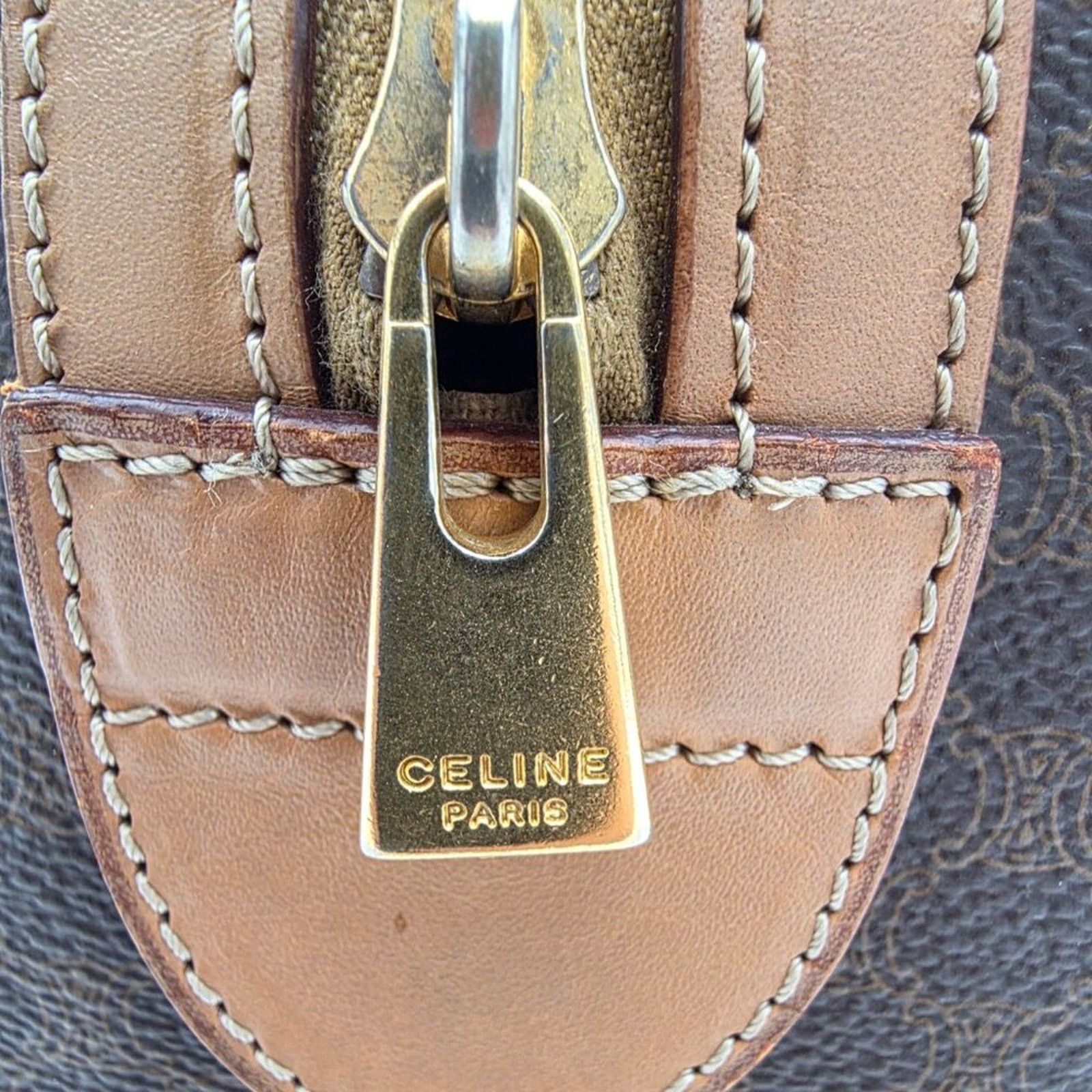 Celine Vintage Celine Macadam Boston Bag in Brown Size ONE SIZE - 6 Thumbnail