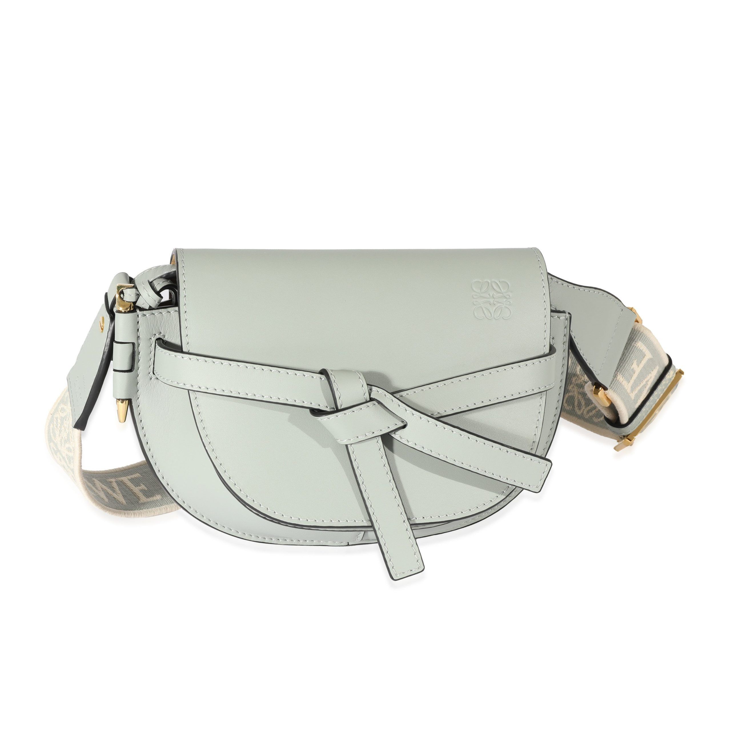 image of Loewe Blue Calfskin Mini Gate Dual Bag, Women's