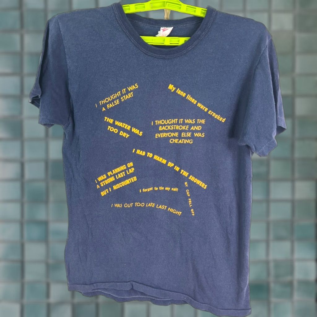Vintage VINTAGE Wolf Excuses Shirt T-Shirt Blues Short Sleeve Crew Neck Adult L Blue Aquaman Funny Theme Womens Size L / US 10 / IT 46 - 1 Thumbnail