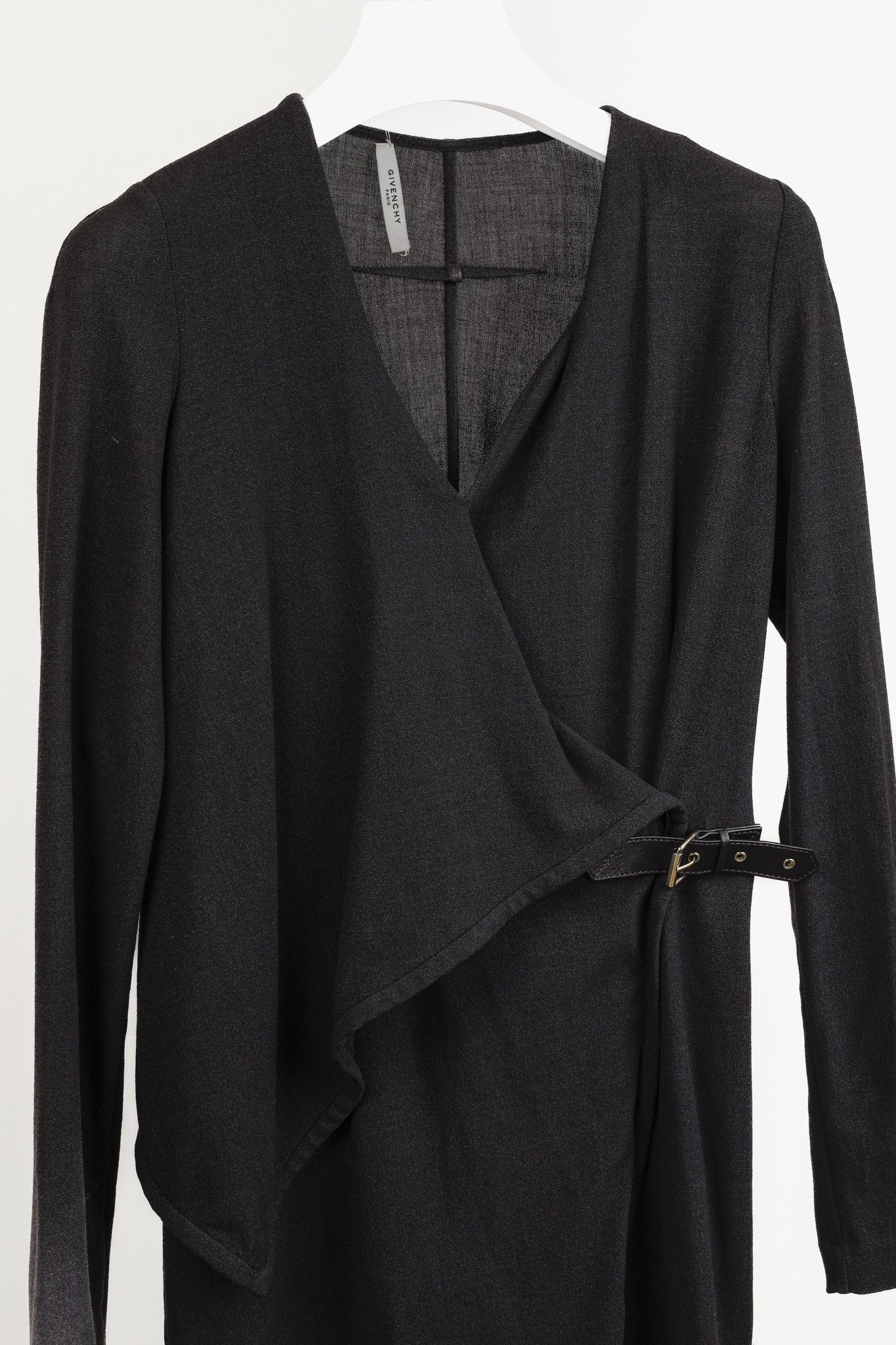 Givenchy Givenchy Black Faux Wrap Hip Buckle Dress Size M / US 6-8 / IT 42-44 - 3 Thumbnail