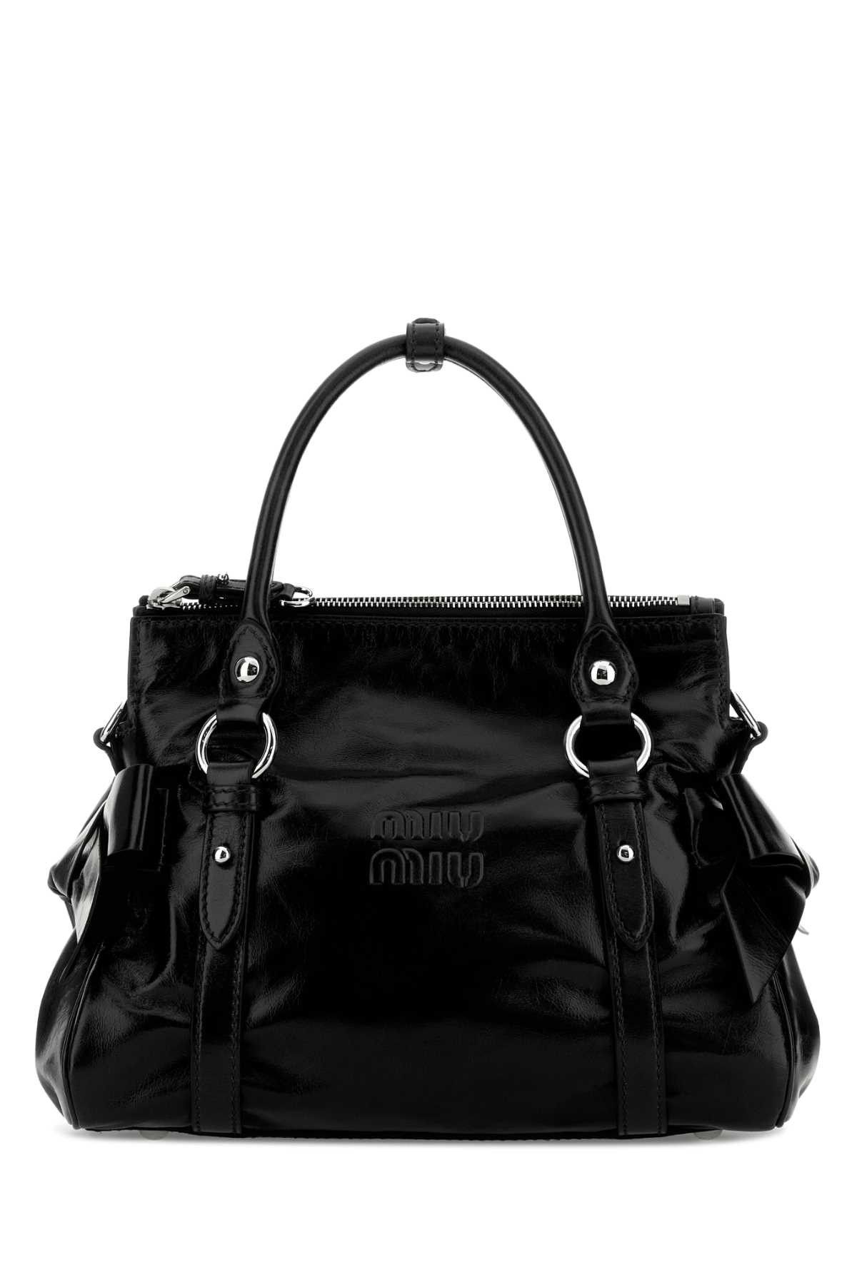 Miu Miu Black Leather Handbag Size ONE SIZE - 1 Thumbnail