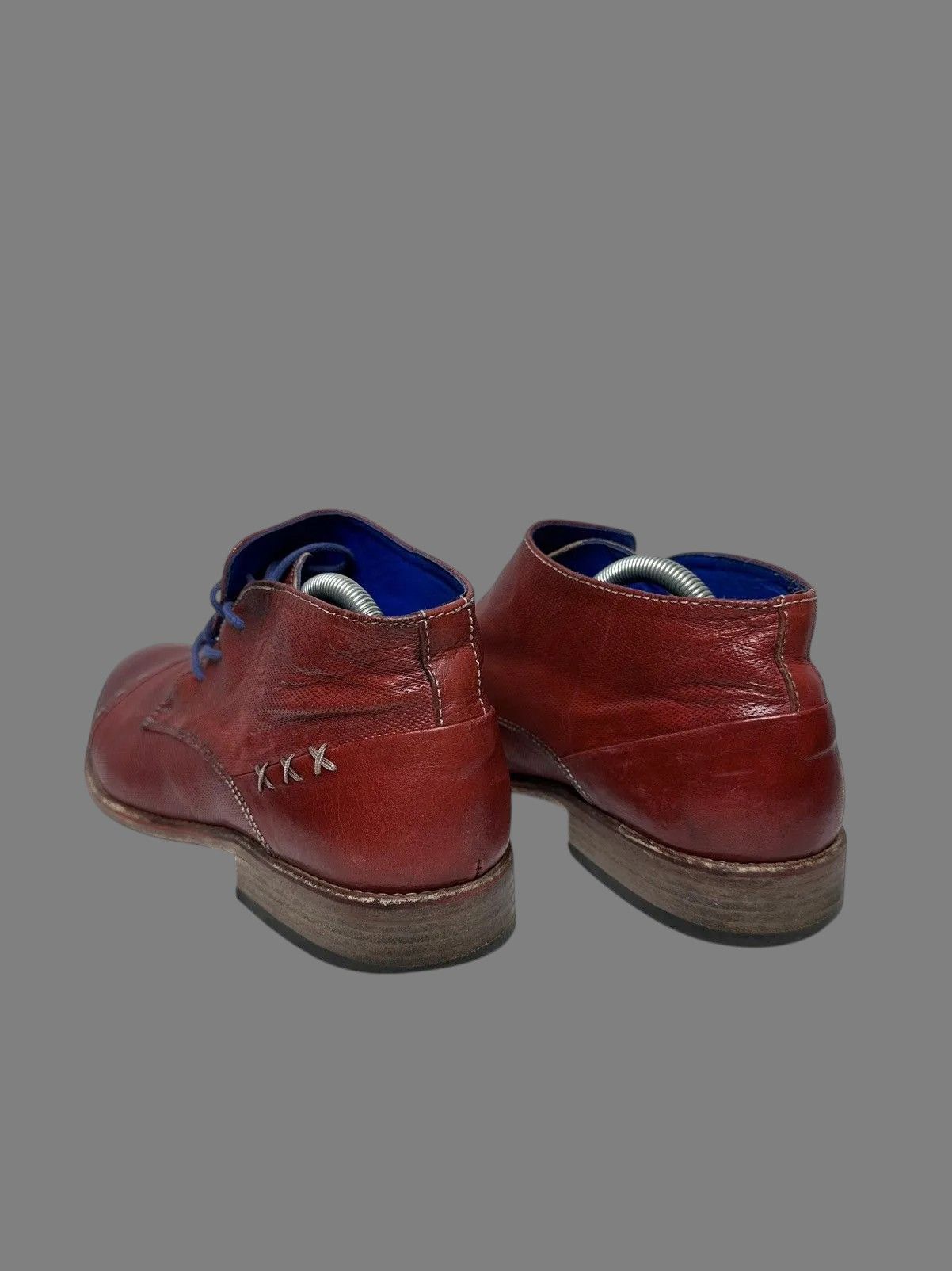 If Six Was Nine Vintage Holy Haferl Leather Red Shoes Alpine Style Rare Size US 9 / EU 42 - 4 Thumbnail