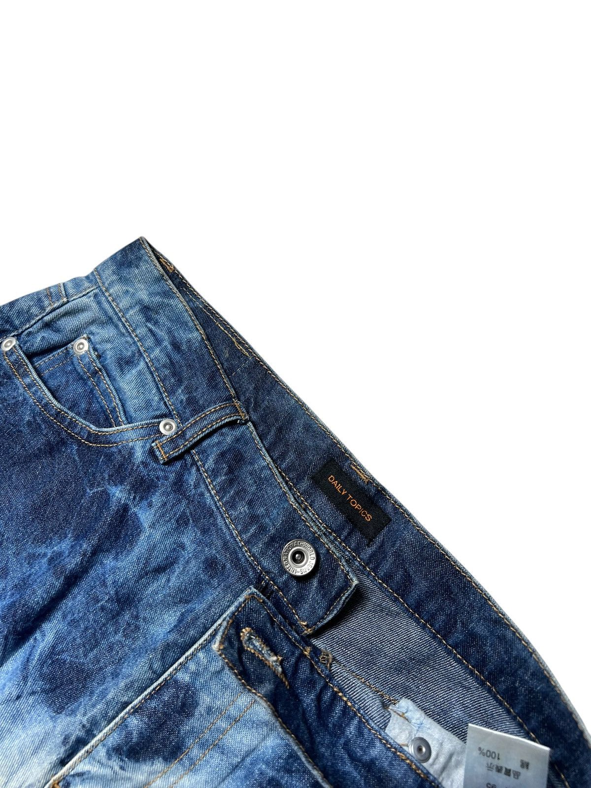 Japanese Brand 2000s Daily Topics Acid Washed Flared Pants Size US 30 / EU 46 - 5 Thumbnail