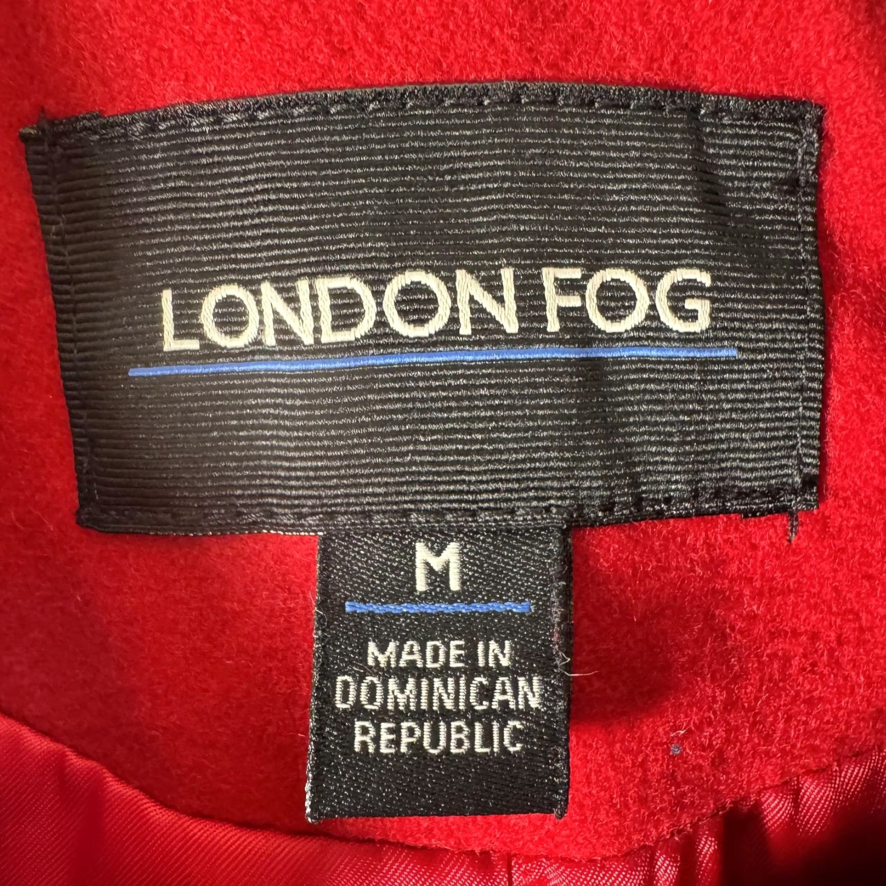 London Fog VINTAGE London Fog Coat M Wool Blend Button Front Lined Winter Jacket Red Womens Mid-Length Size M / US 6-8 / IT 42-44 - 5 Thumbnail