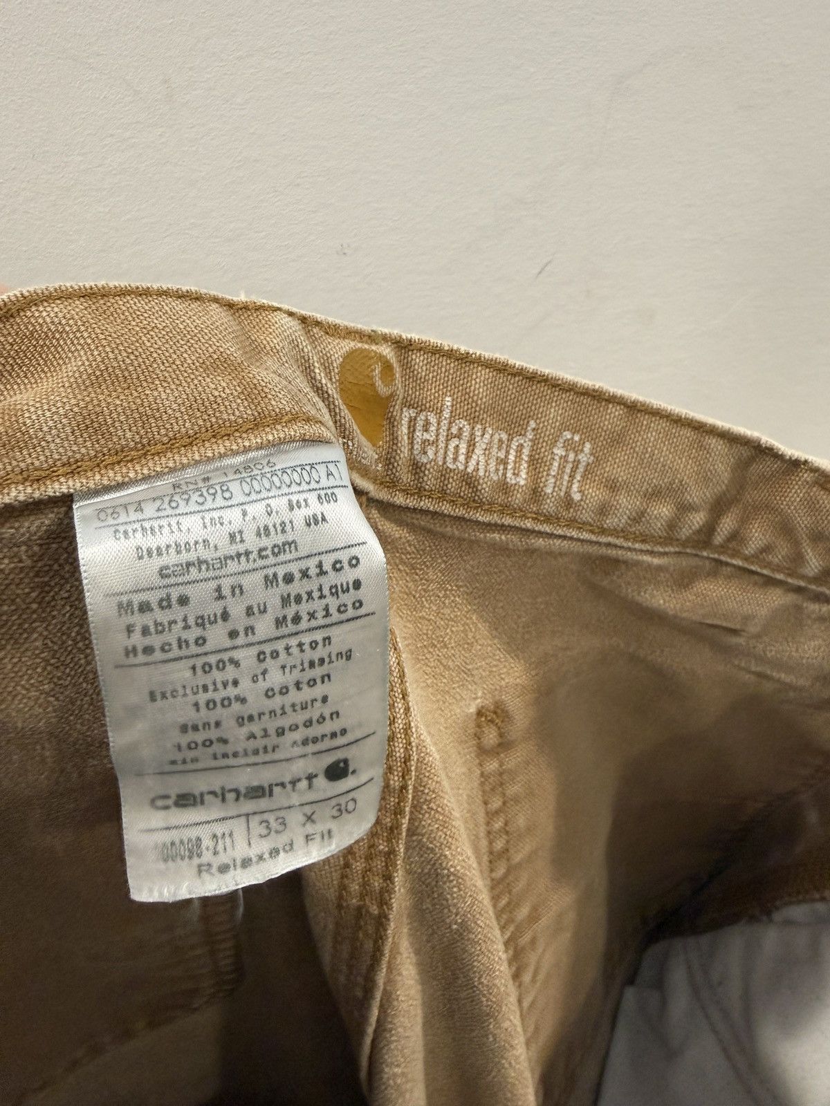 Carhartt Carhartt Relaxed Fit Double Knee Work Pants Faded Tan Size US 32 / EU 48 - 5 Thumbnail