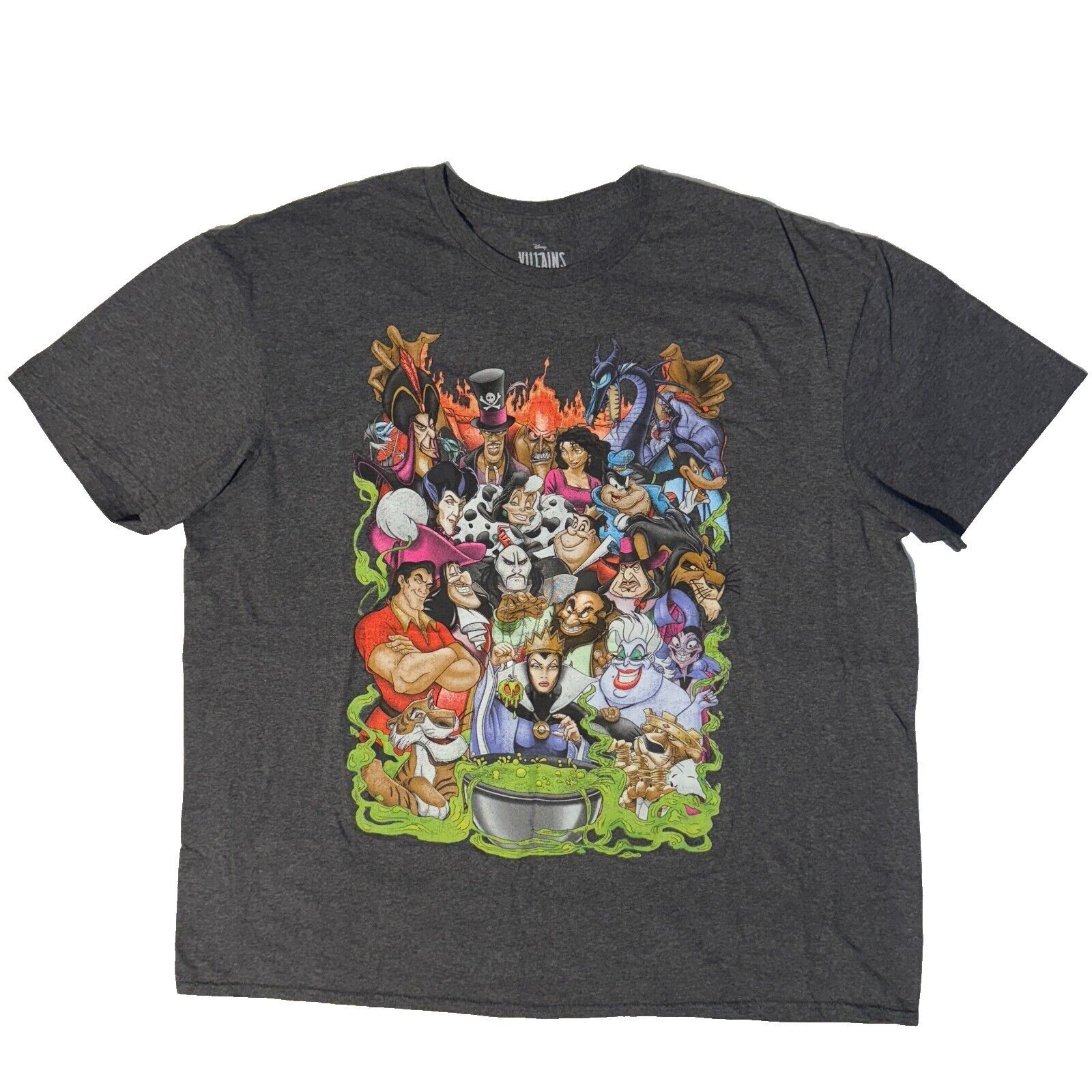 Disney Disney Villains Shirt 2XL Gray Big Graphic Print All Villain Size US XXL / EU 58 / 5 - 1 Thumbnail