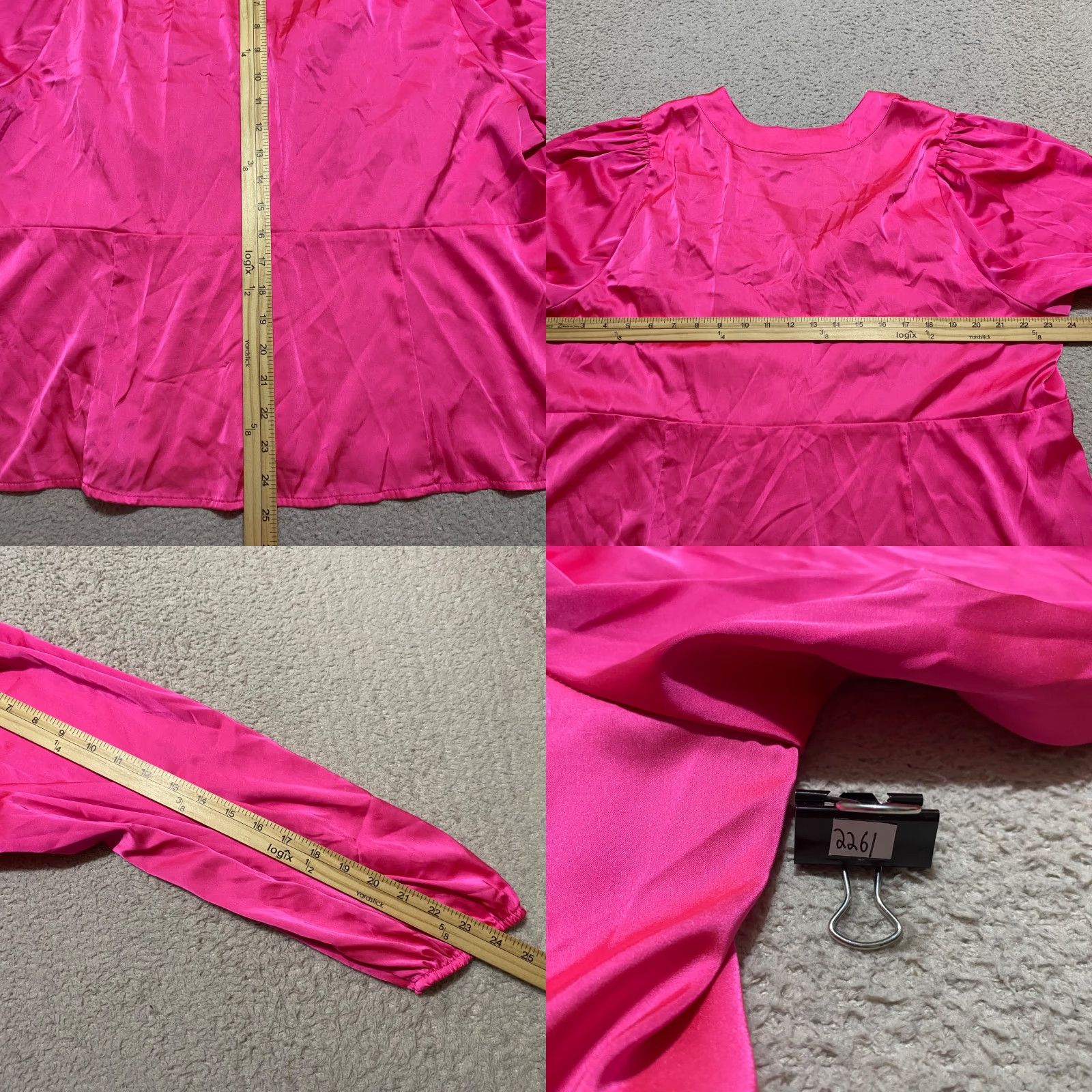 Torrid Torrid Pink Satin Button-Up Top 3X Plus V-Neck Long Sleeve Empire Waist Womens Shirt New Listing Size XXL / US 16-18 / IT 52-54 - 8 Thumbnail