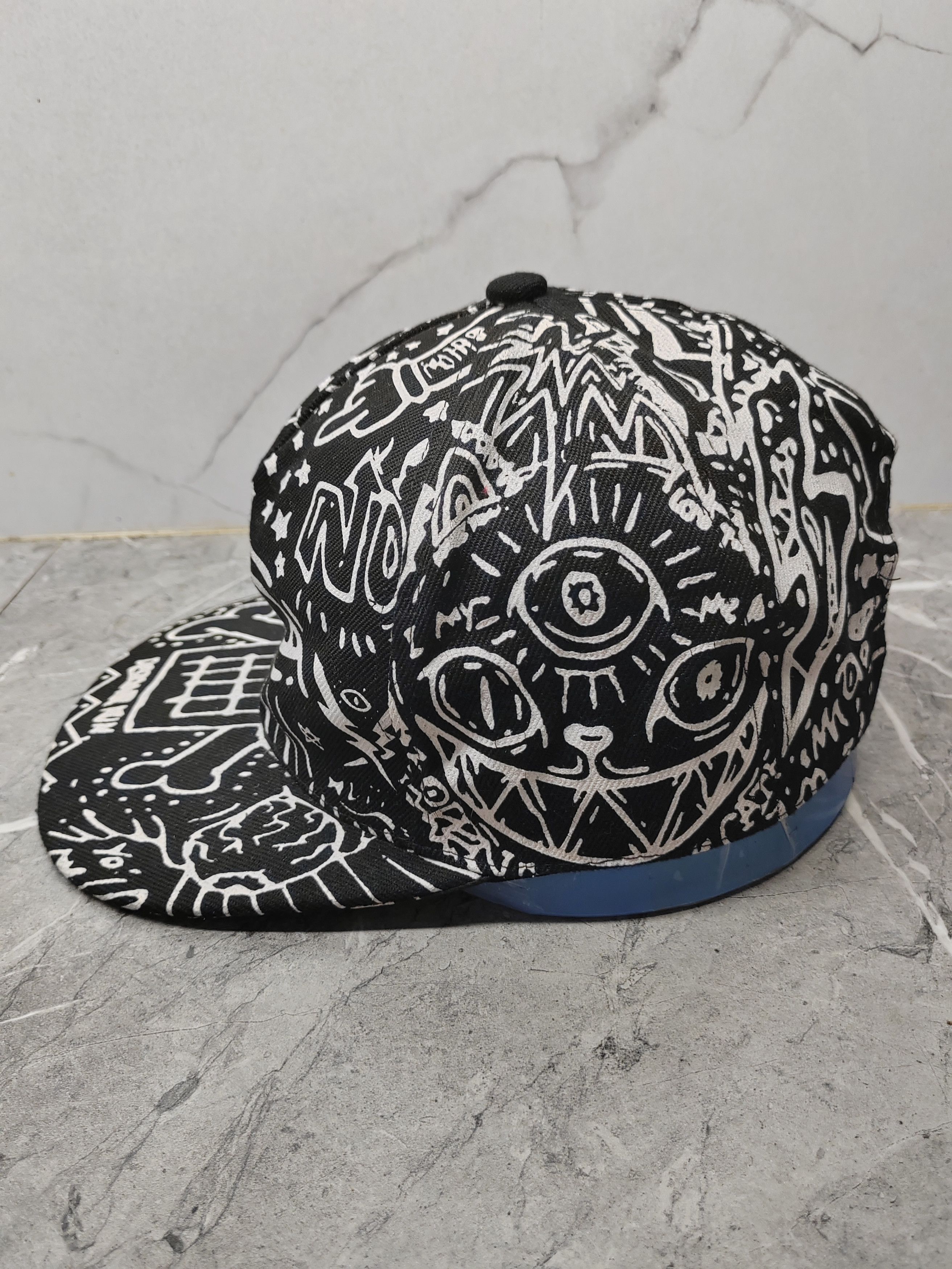 Japanese Brand Vintage Skulls Doodle Cap Hat Size ONE SIZE - 4 Thumbnail
