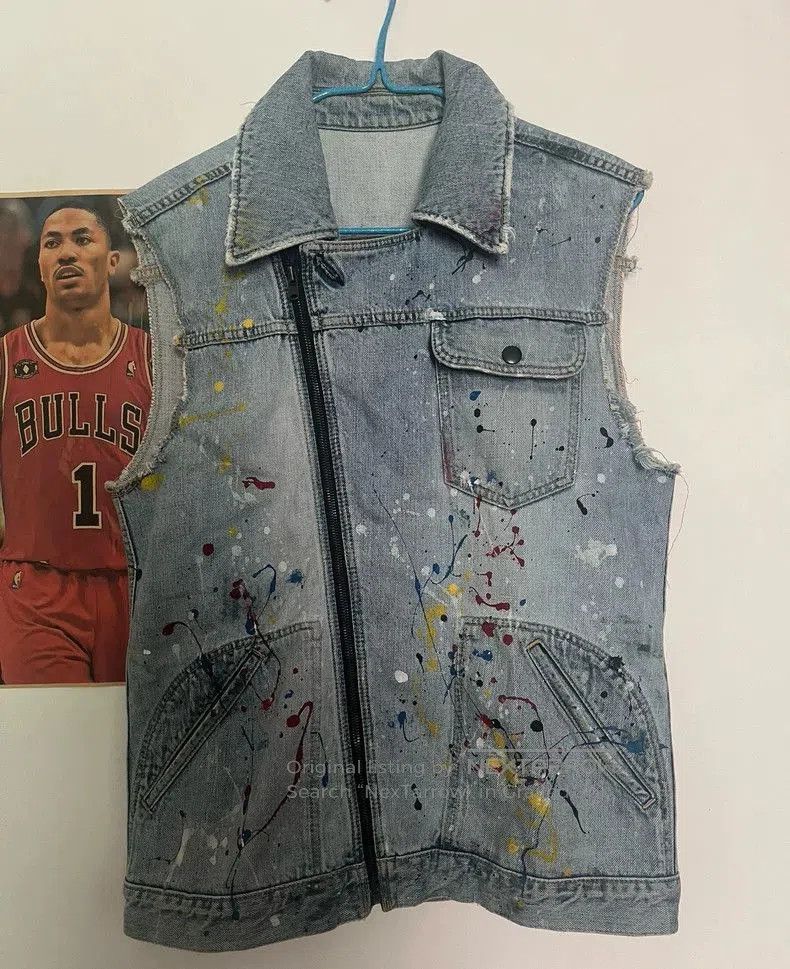 Number (N)ine Number (N)ine 06ss Ink Denim Vest. Size US M / EU 48-50 / 2 - 2 Thumbnail