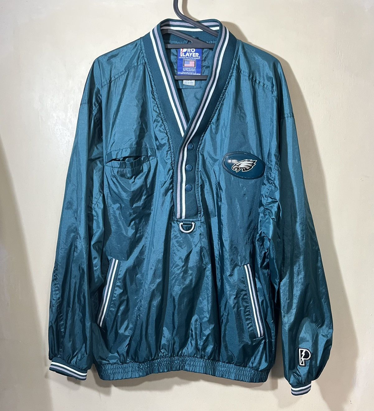 NFL × Pro Player Vintage Eagles Windbreaker Pullover Jacket Size US L / EU 52-54 / 3 - 1 Thumbnail