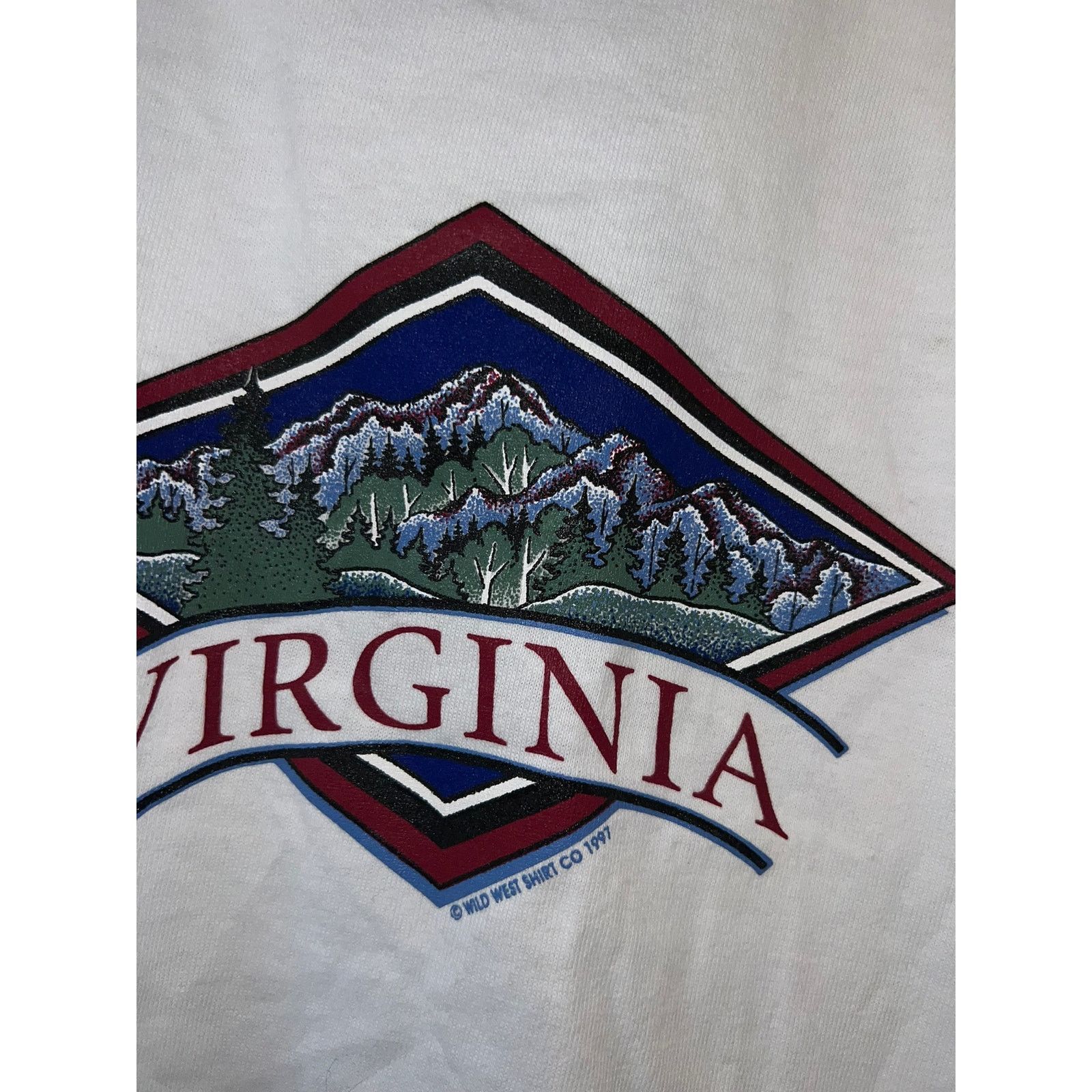 Vintage Womens Vintage Virginia Shirt White Tee Top Women 90s Large Size L / US 10 / IT 46 - 3 Thumbnail