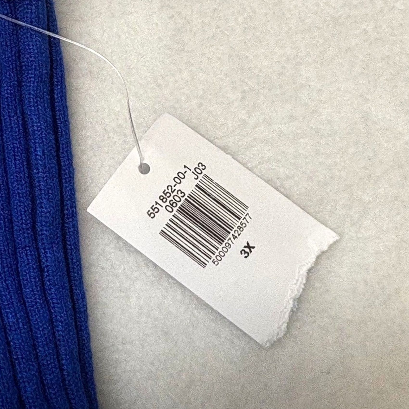 Old Navy VINTAGE Old Navy Ribbed Collared V Neck Long Sleeve Sweater Blue Black Plus Size 3X Size XXL / US 16-18 / IT 52-54 - 6 Thumbnail