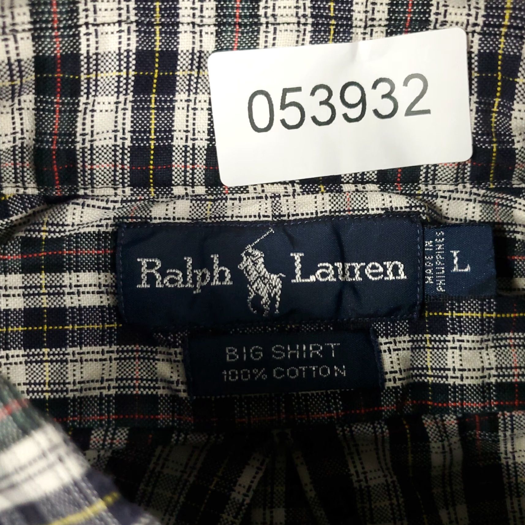 Ralph Lauren Ralph Lauren Shirt Mens Large Blue Plaid Button-Up Long Sleeve Casual Classic Preppy American Logo Pocket, 100% Cotton, Regular Fit Size US L / EU 52-54 / 3 - 7 Thumbnail
