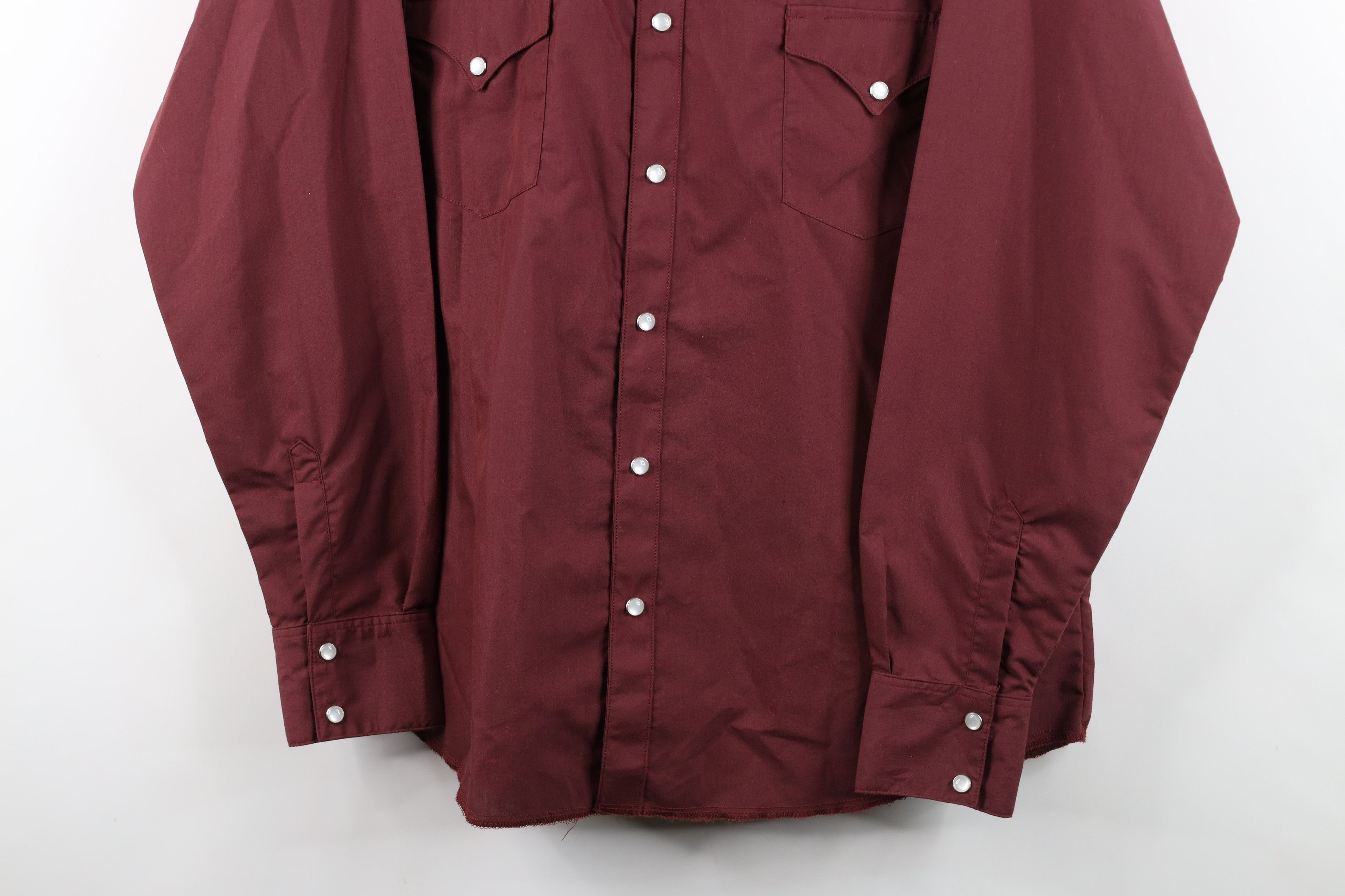Vintage Vintage 90s Rockabilly Western Cowboy Snap Button Shirt Red Size US XXL / EU 58 / 5 - 3 Thumbnail