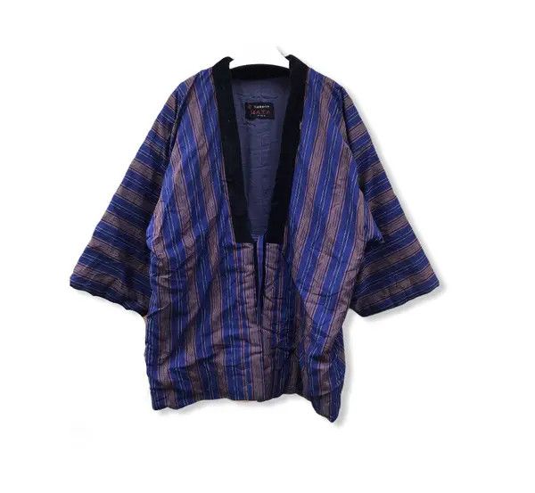 image of Kimono Japan Dragon Kimono Japanese Haori Hanten Striped Japan Dragon Jacket, Men's (Size XL)