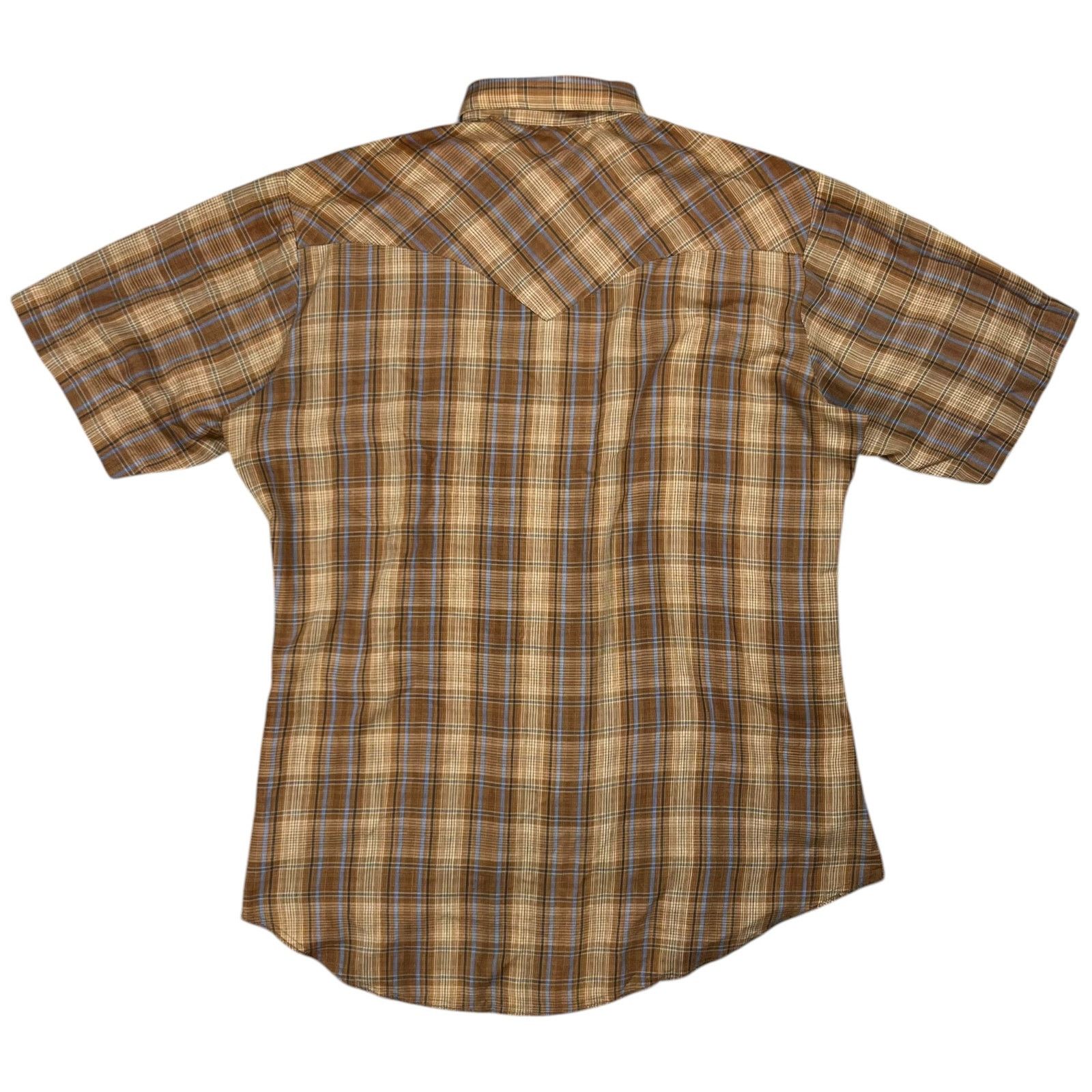 Vintage Vintage 1970s plaid short sleeve pearl snap button up shirt Size US L / EU 52-54 / 3 - 8 Thumbnail