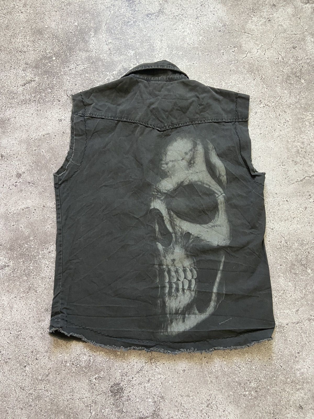 Band Tees Vintage Y2K Spiral Big Double Scull Logo Vest T-Shirt Size US M / EU 48-50 / 2 - 1 Thumbnail