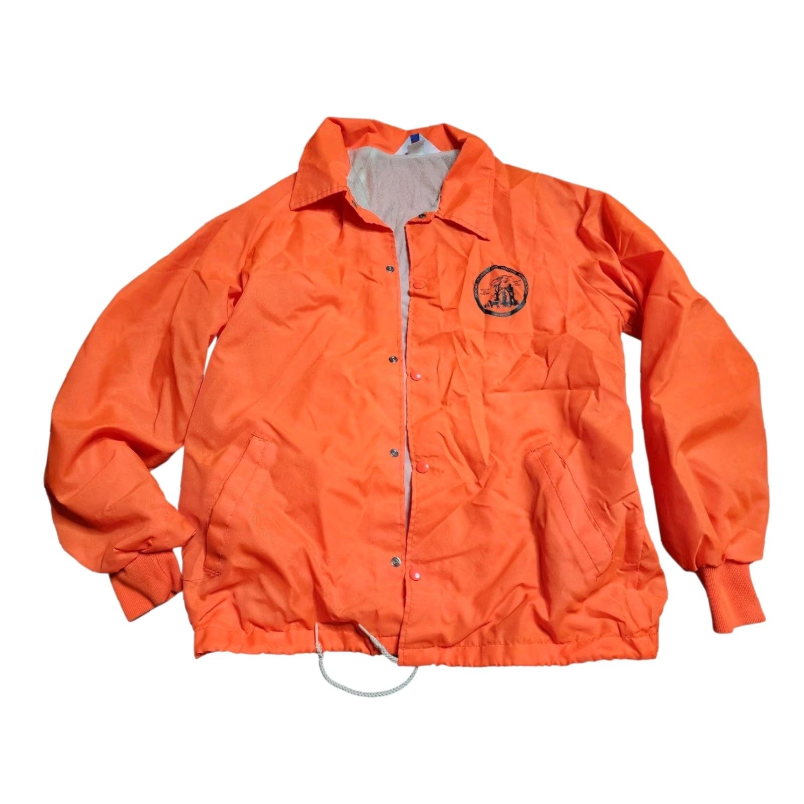 Hunter Vintage West Ark Dog Hunters Association Windbreaker Jacket Men M Orange Nylon 90s Size US M / EU 48-50 / 2 - 2 Thumbnail